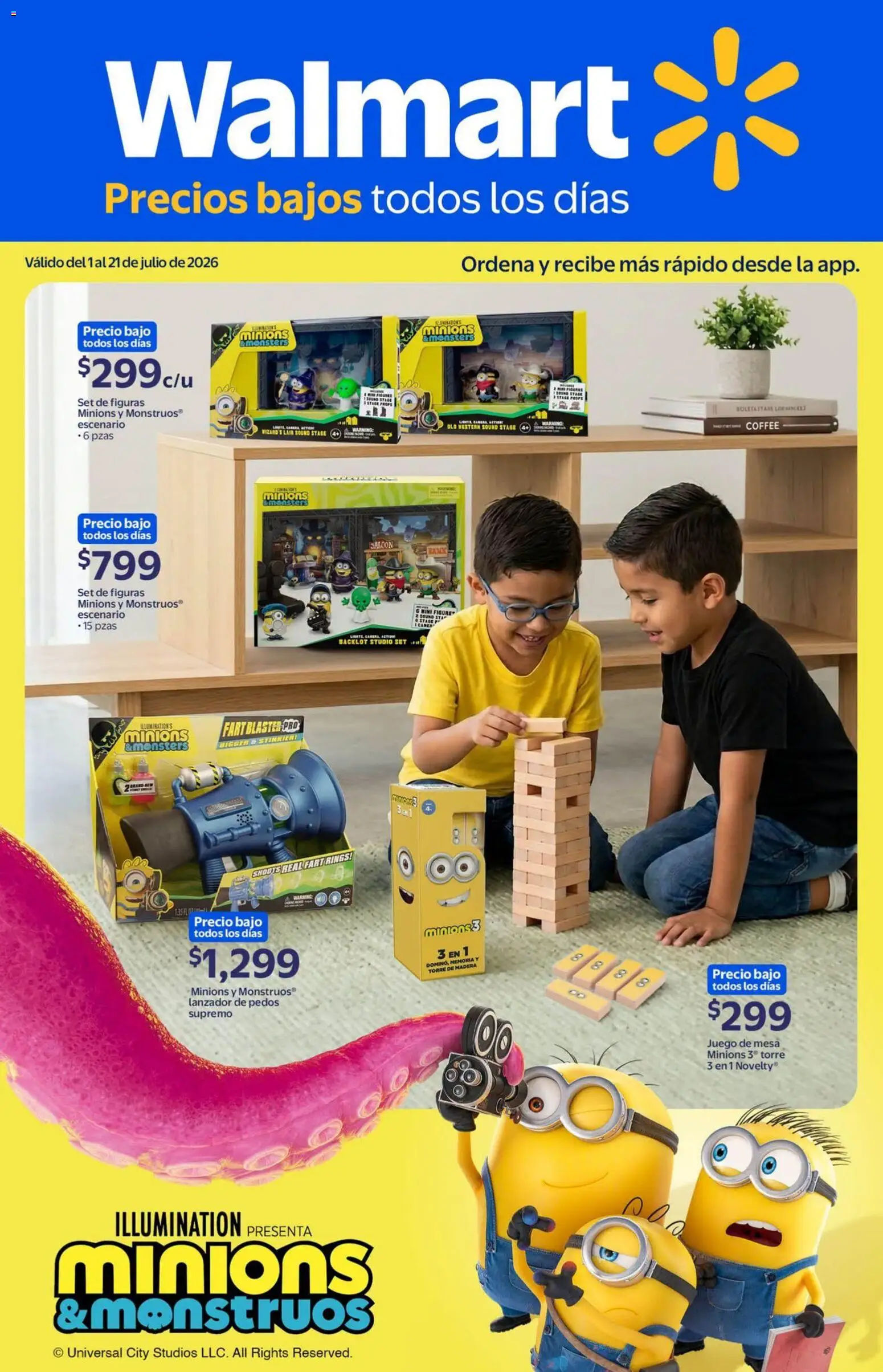 Vista previa las ofertas de la tienda Walmart - Walmart folleto Los Minions ya llegaron desde el 01/07/2026 