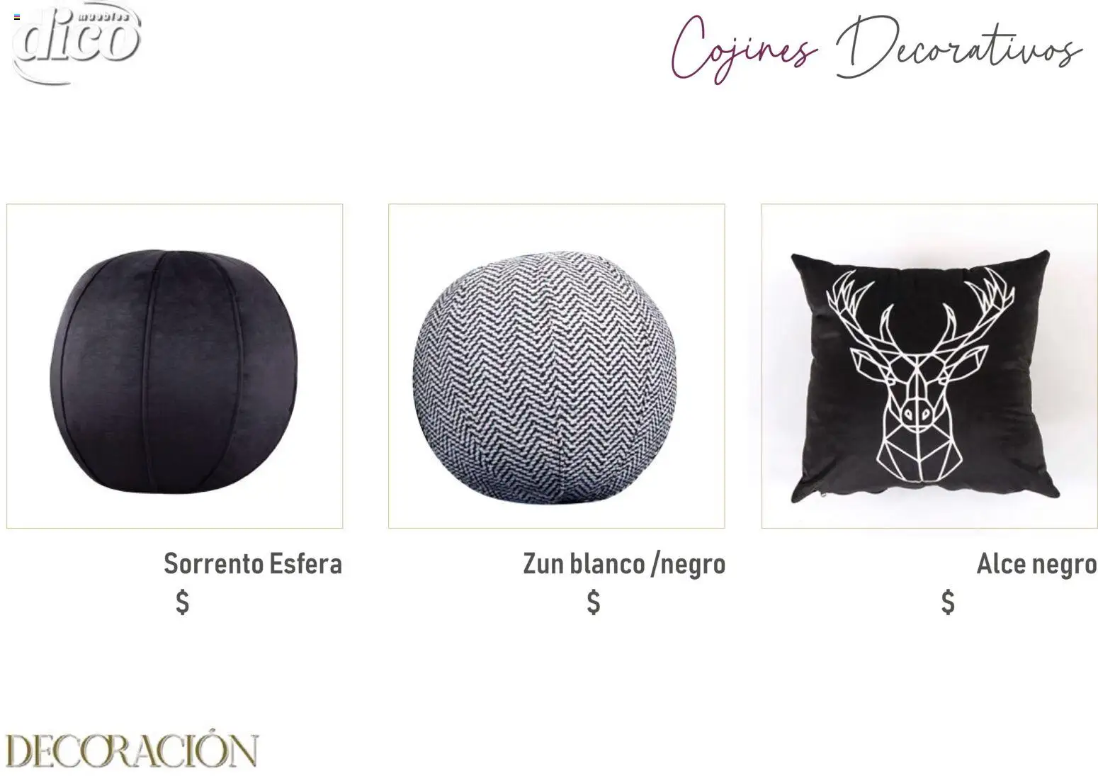 Vista previa las ofertas de la tienda Muebles Dico - Catálogo Decoración desde el 09/12/2025 
