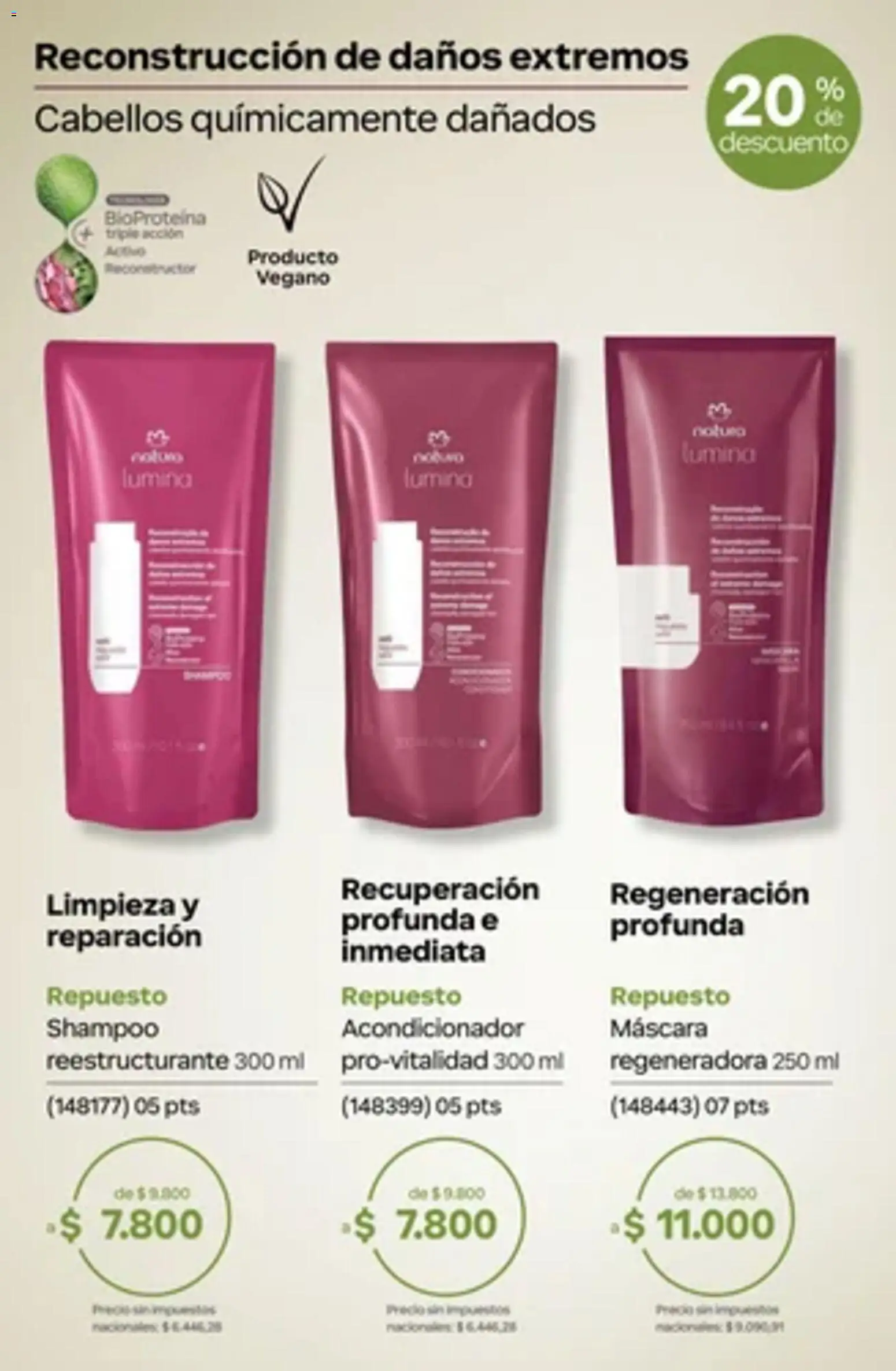 Vista previa del folleto de la tienda Natura válido desde el 01/10/2026 - Shampoo, Acondicionador, Máscara