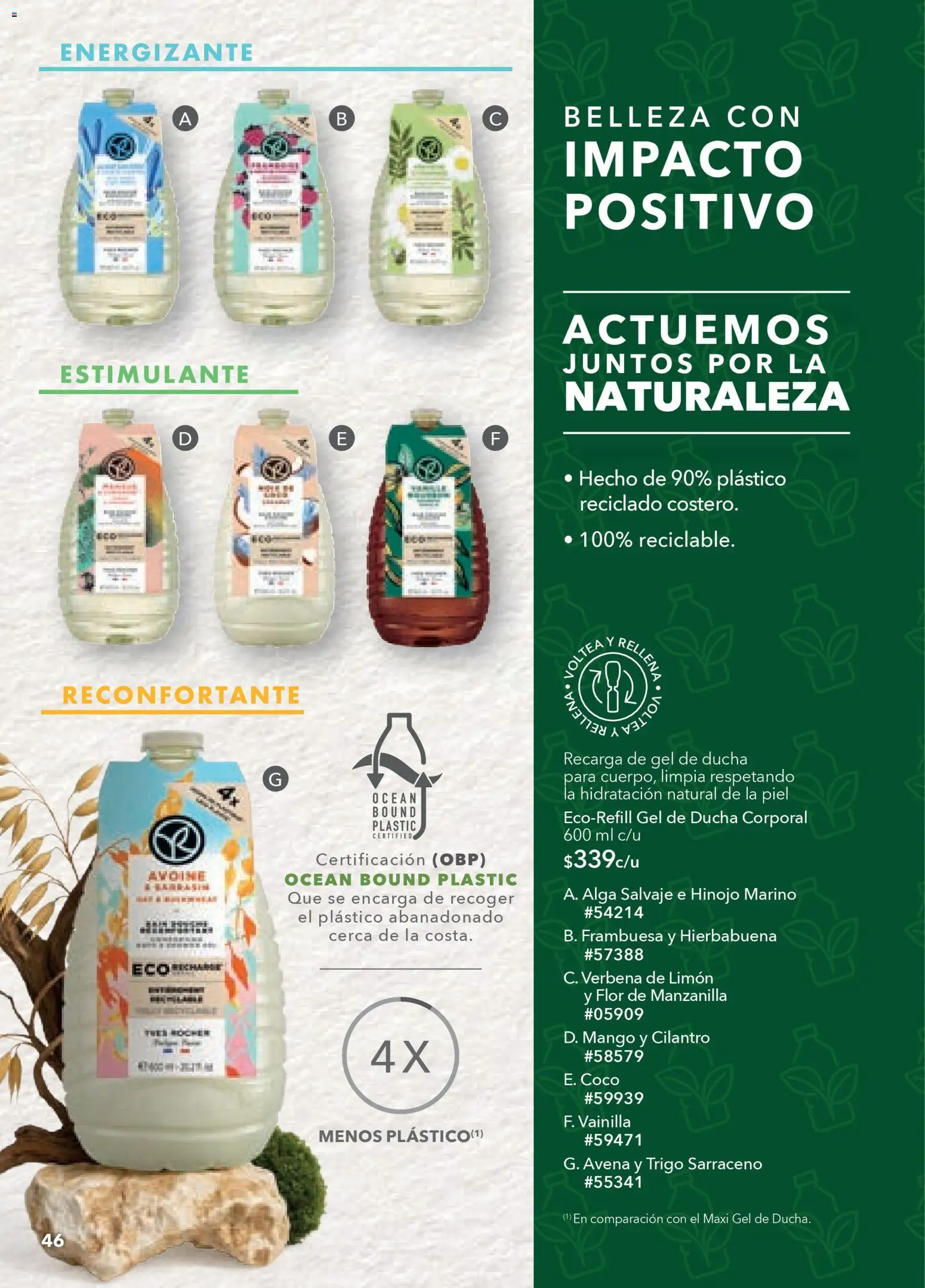 Vista previa las ofertas de la tienda Yves Rocher - Campaña 4 2026 desde el 03/03/2026 - Mango, Coco, Limón, Avena, Vainilla, Hinojo, Gel de ducha