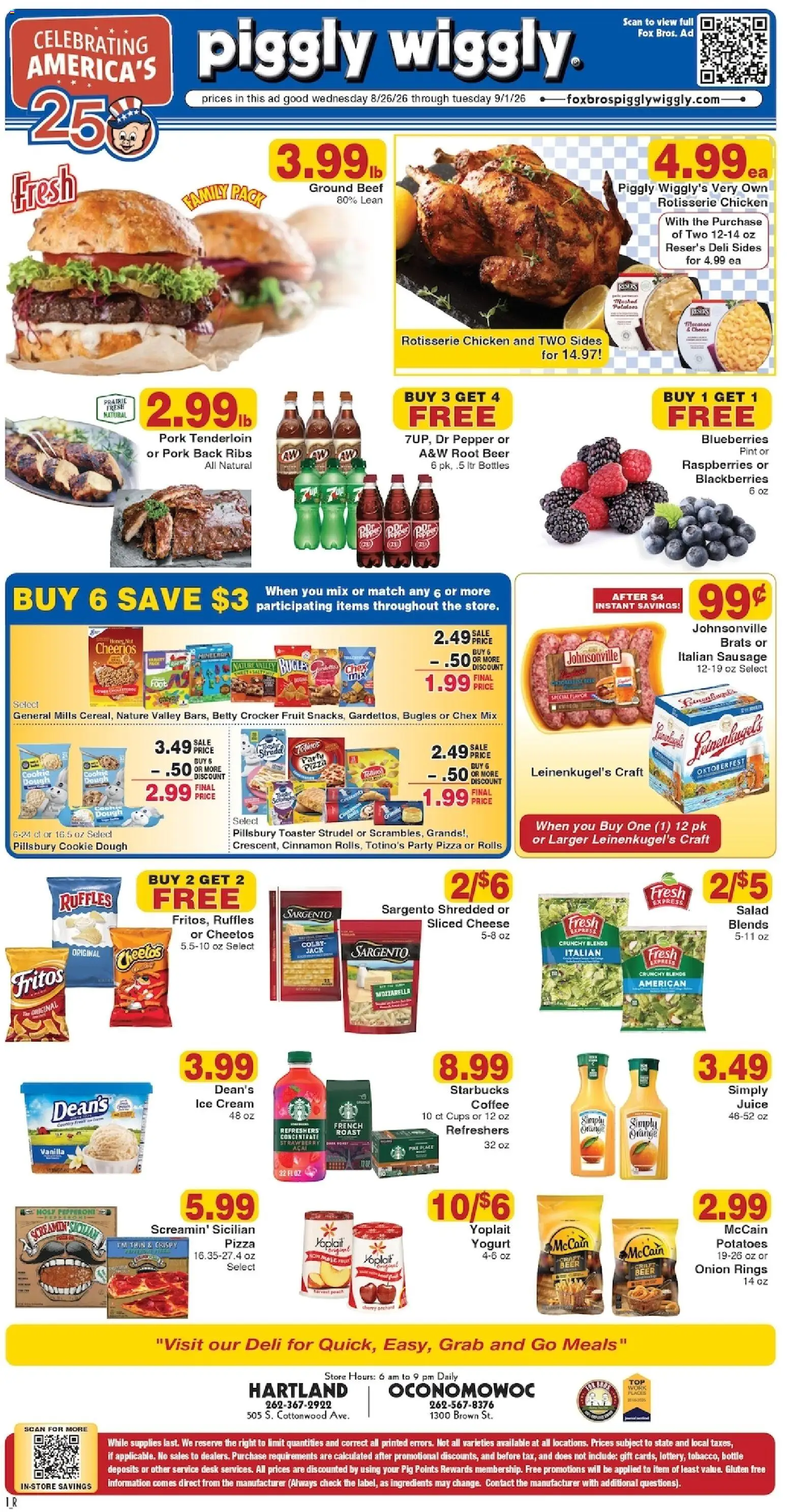 Ad Preview of Piggly Wiggly Piggly Wiggly Weekly Ad from 08/26/2026