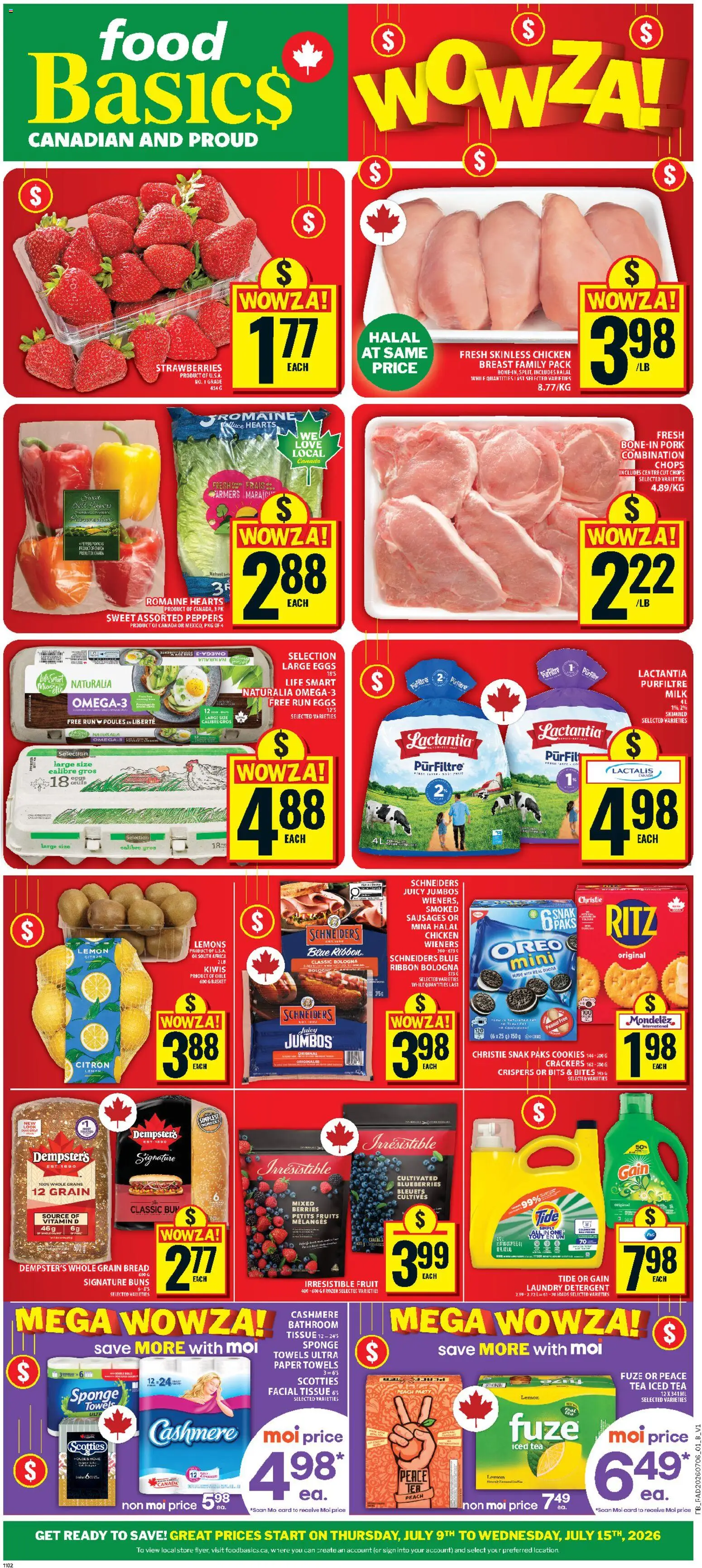 Preview of leaflet Food Basics weekly flyer / circulaire from shop Food Basics is valid from Jul 09, 2026