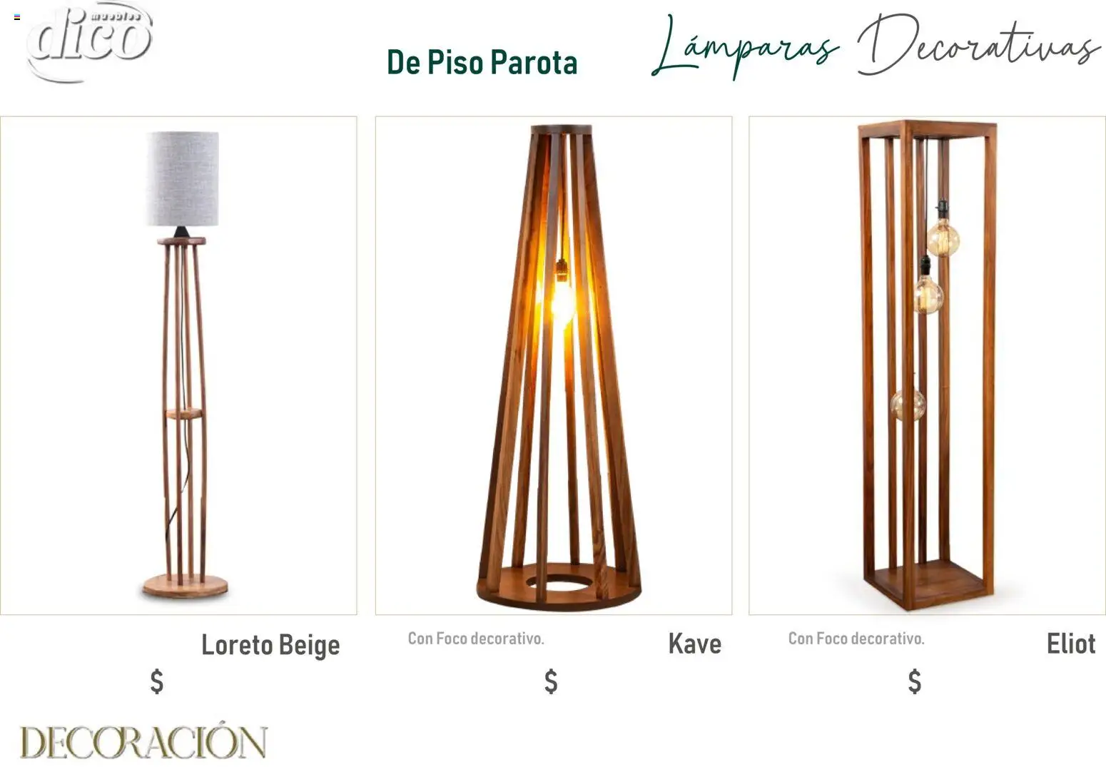 Vista previa las ofertas de la tienda Muebles Dico - Catálogo Decoración desde el 09/12/2025 