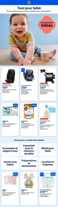 Preview of leaflet Walmart circulaire - Tout pour bébé from shop Walmart is valid from Jun 25, 2026