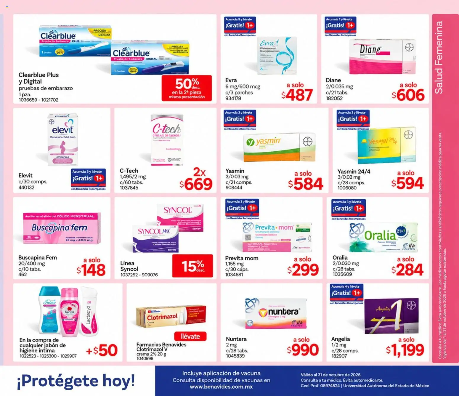 Vista previa las ofertas de la tienda Farmacia Benavides - Farmacia Benavides catálogo desde el 01/10/2026 