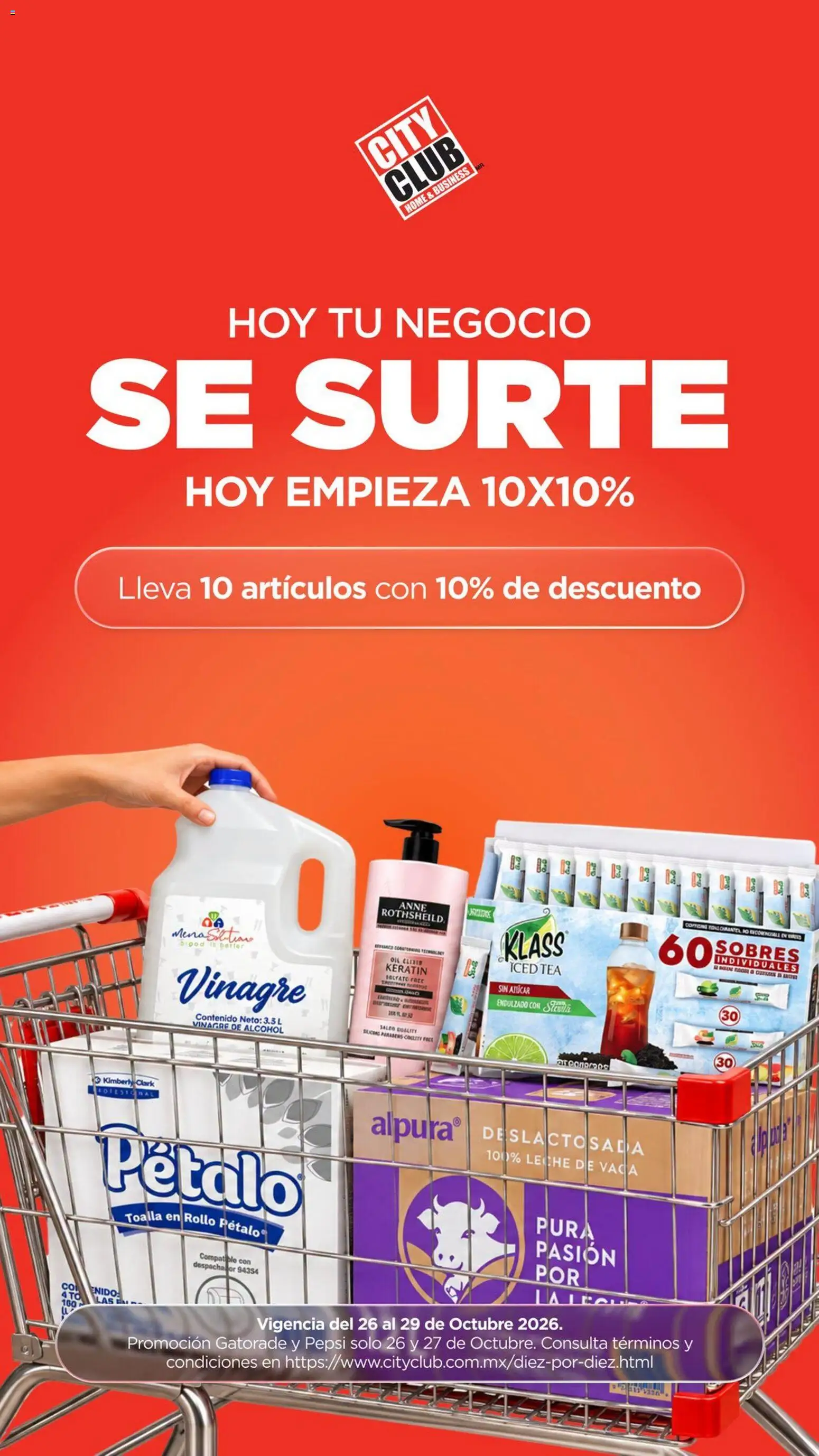 Vista previa las ofertas de la tienda City Club - City Club catálogo Hoy tu negocio se surte desde el 26/10/2026 