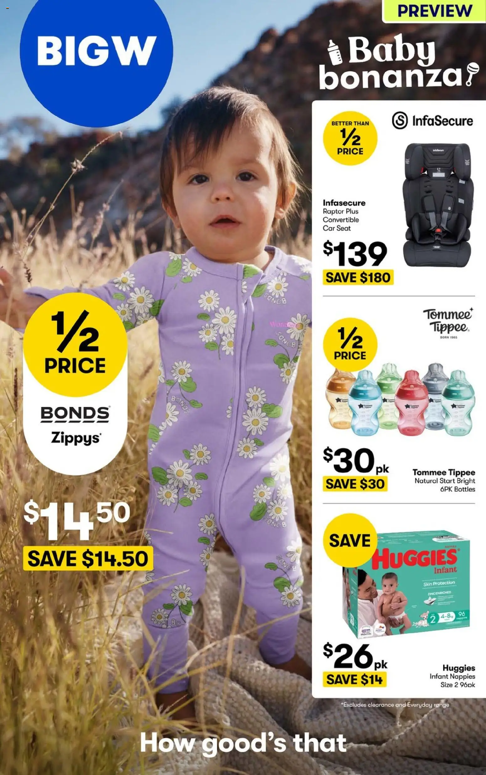 Preview of catalogue Big W Baby Bonanza PREVIEW from shop Big W valid 23/07/2026