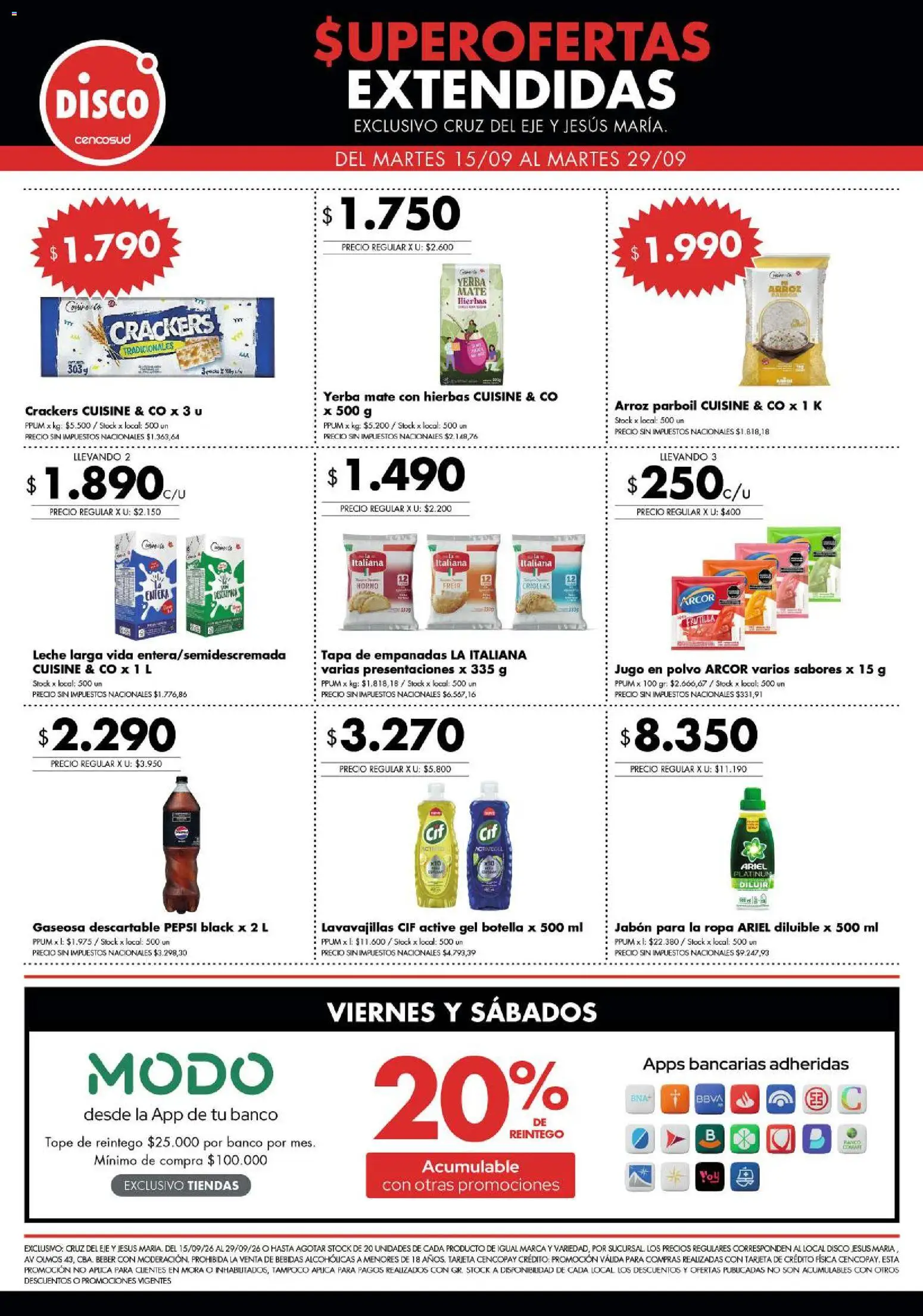 Vista previa del folleto de la tienda Disco válido desde el 15/09/2026 