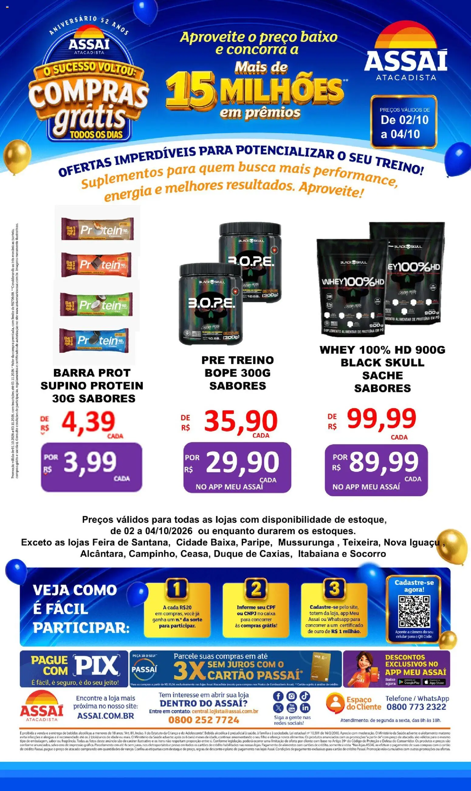 Pré-Visualização do folheto "Assaí Atacadista ofertas - AC" da loja Assaí Atacadista válido a partir de 02/10/2026 - Celular, Câmera, Bebidas, Base, Bebida, Proteína, Alimentos, Baixo