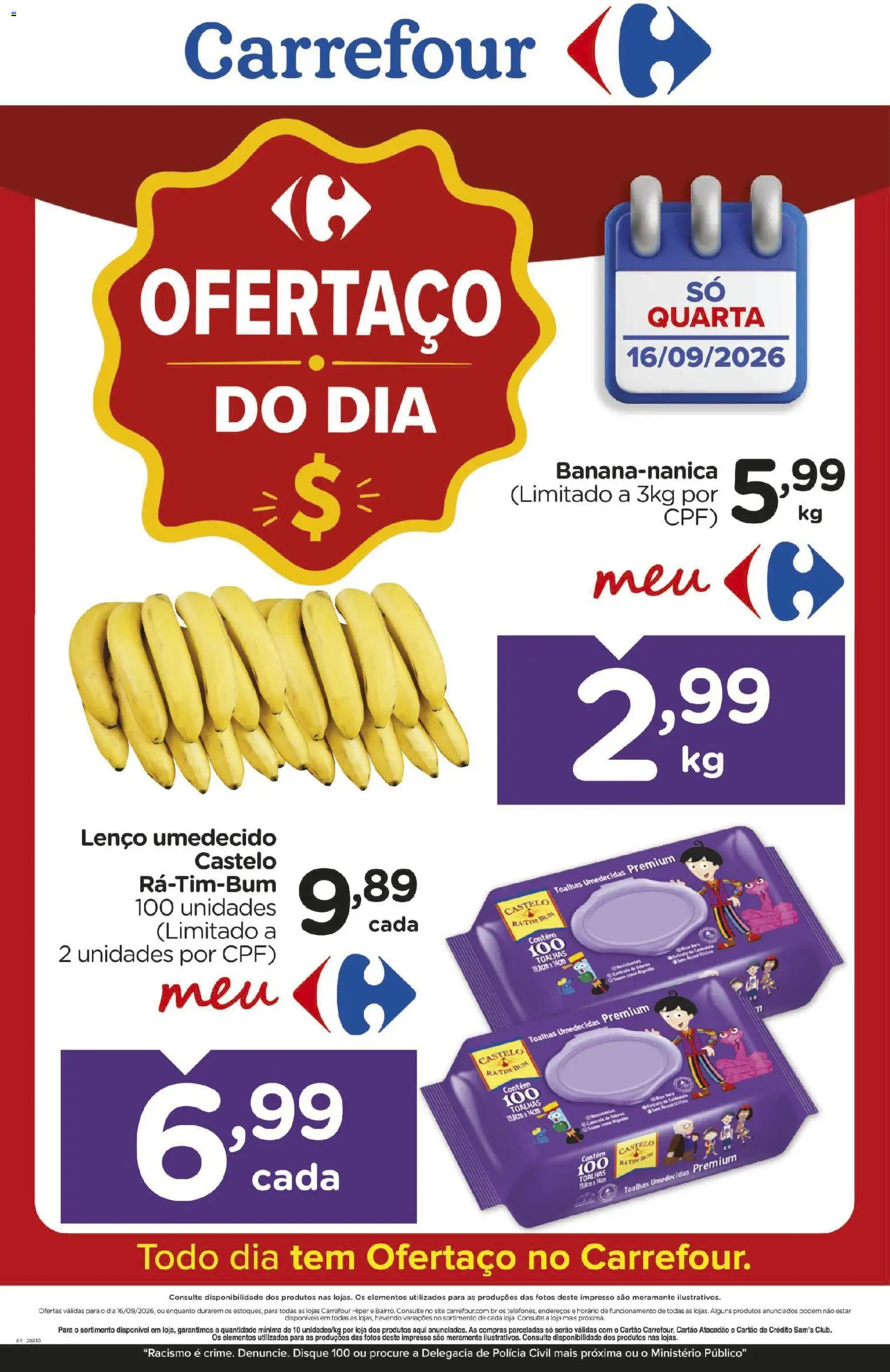 Pré-Visualização do folheto "Carrefour ofertas do Dia" da loja Carrefour válido a partir de 16/09/2026