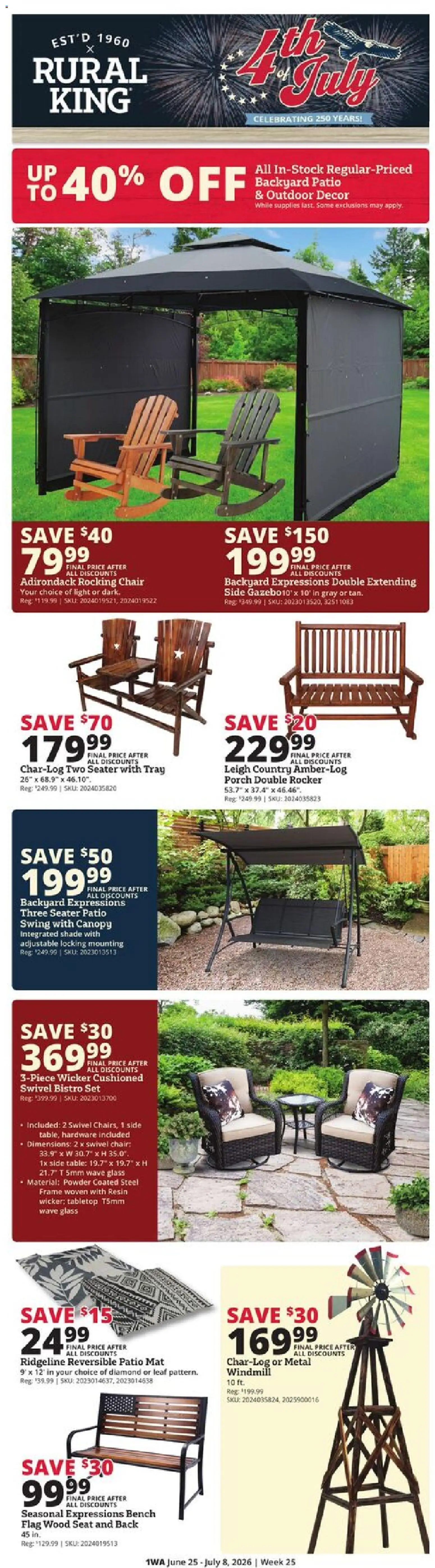 Ad Preview of Rural King Rural King Weekly Ad from 06/25/2026