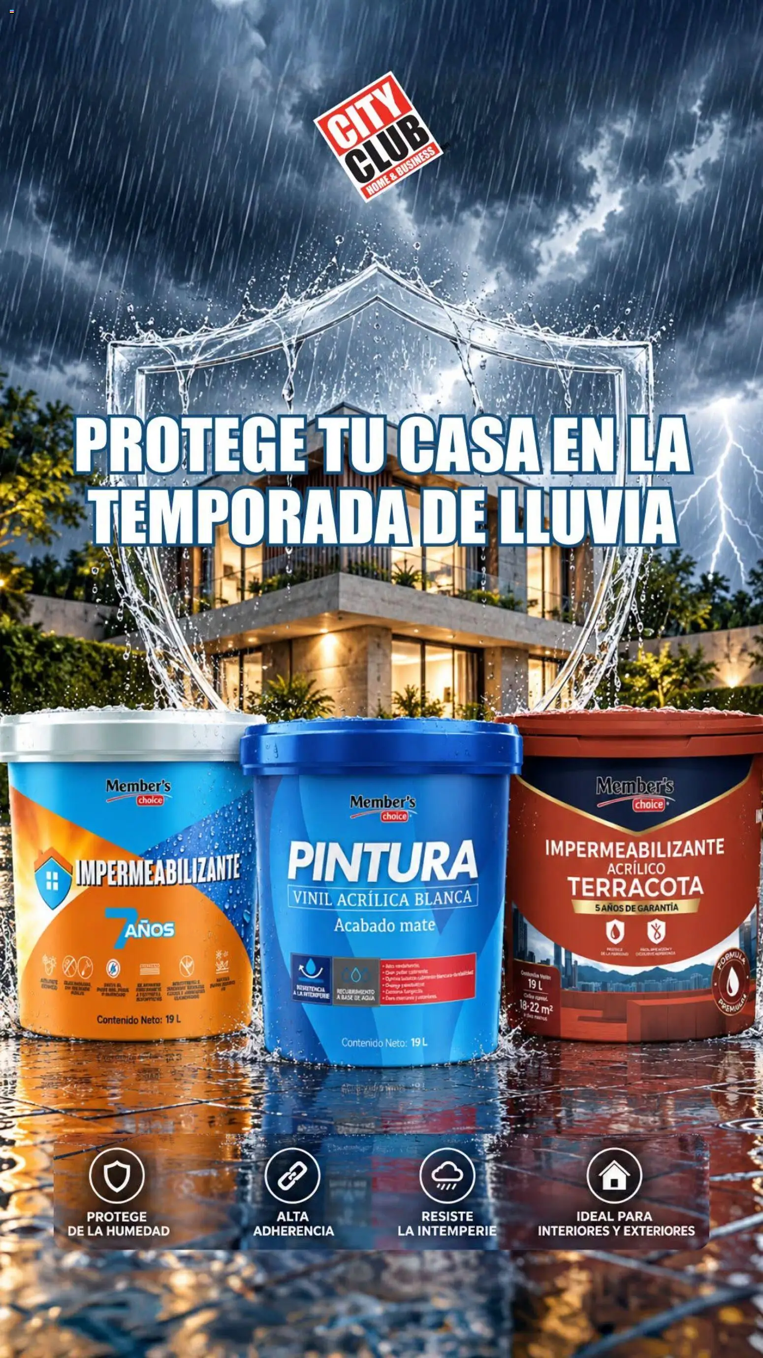 Vista previa las ofertas de la tienda City Club - City Club catálogo Protege tu casa en la temporada de lluvia desde el 01/10/2026 
