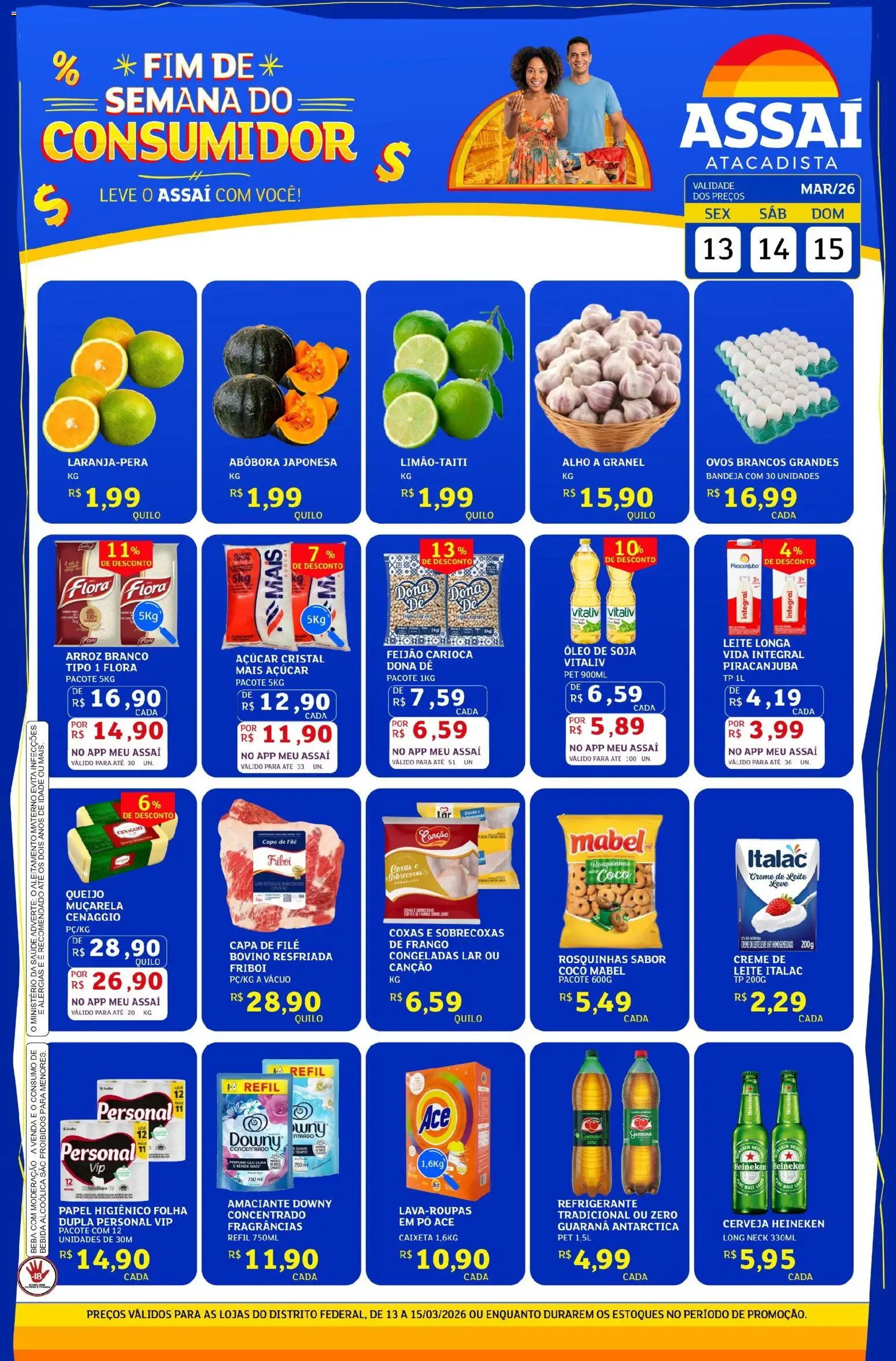 Pré-Visualização do folheto "Assaí Atacadista ofertas - DF" da loja Assaí Atacadista válido a partir de 13/03/2026