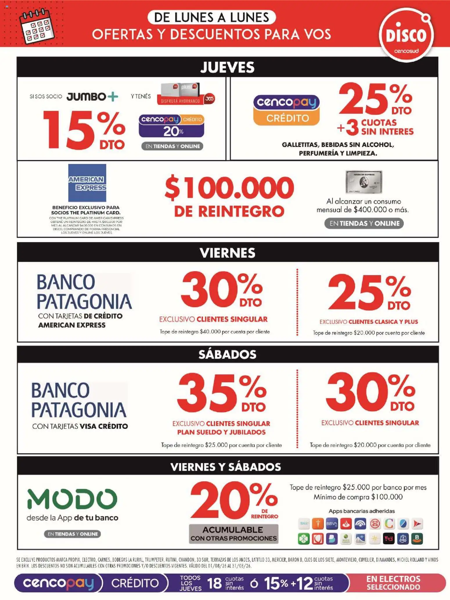 Vista previa del folleto de la tienda Disco válido desde el 27/08/2026 