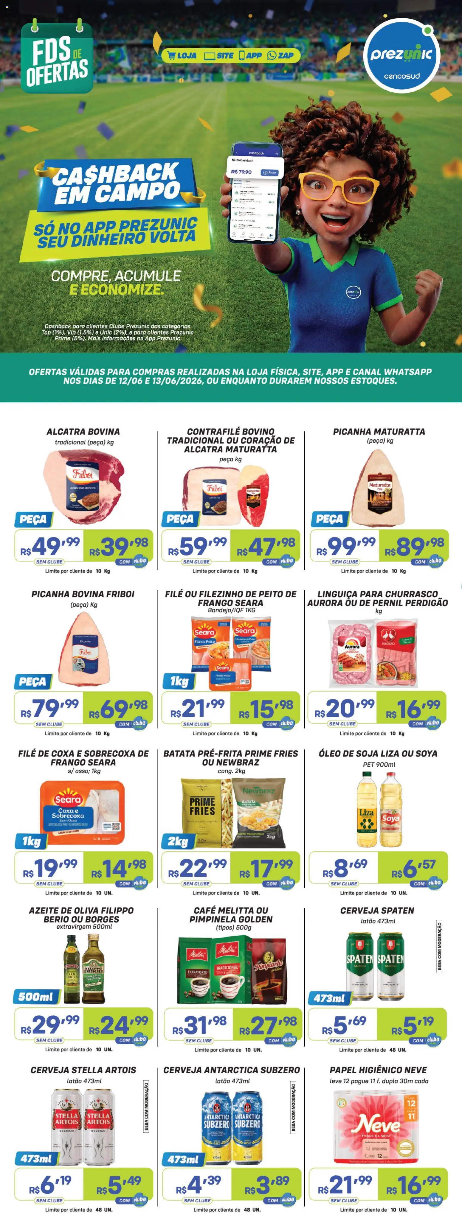 Pré-Visualização do folheto "Prezunic ofertas" da loja Prezunic válido a partir de 12/06/2026