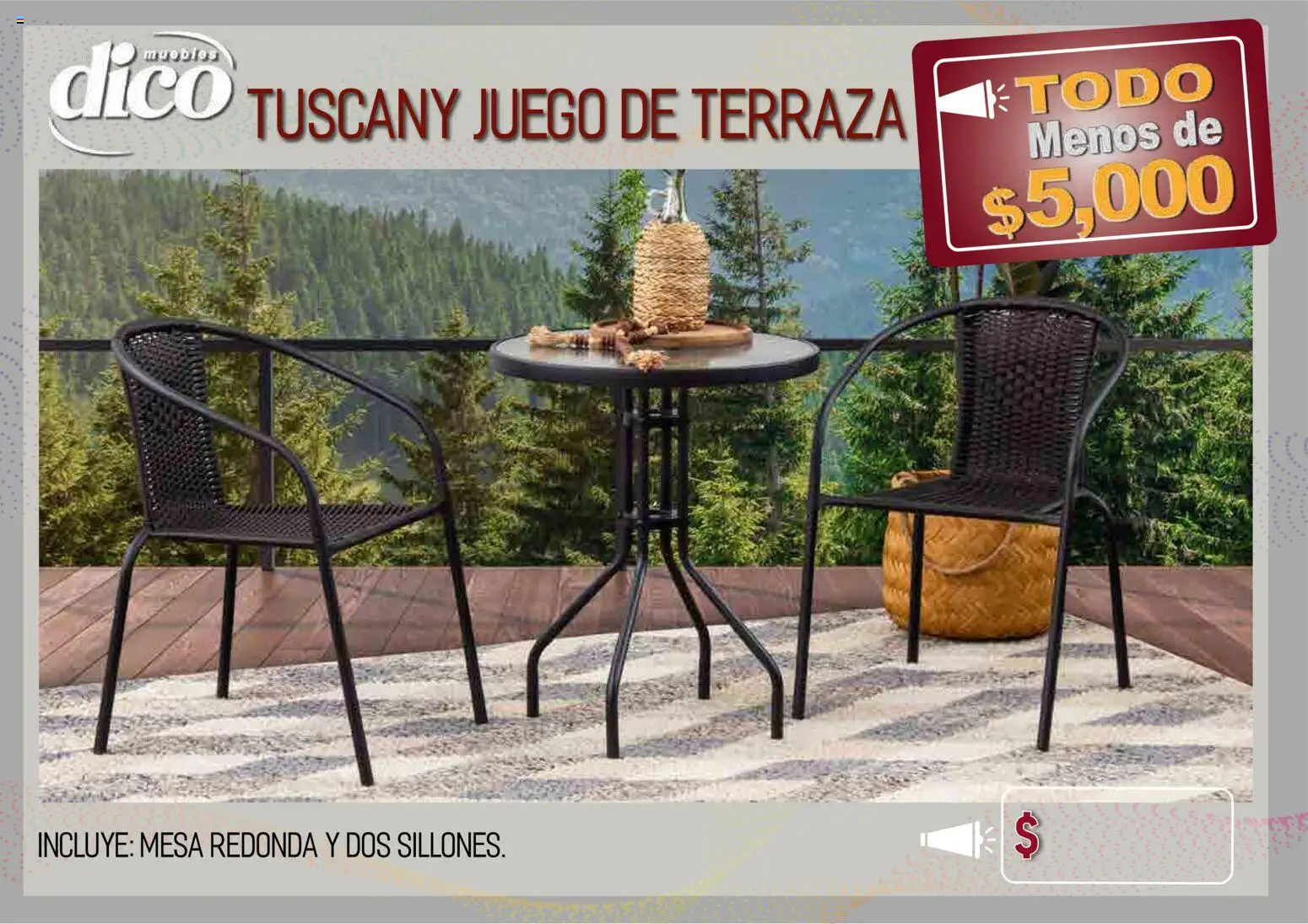 Vista previa las ofertas de la tienda Muebles Dico - Muebles Dico catálogo Todo menos de 5000 Pacifico desde el 09/04/2026 
