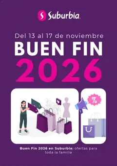 Vista previa las ofertas de la tienda Suburbia - Suburbia Buen Fin aviso desde el 08/10/2026 