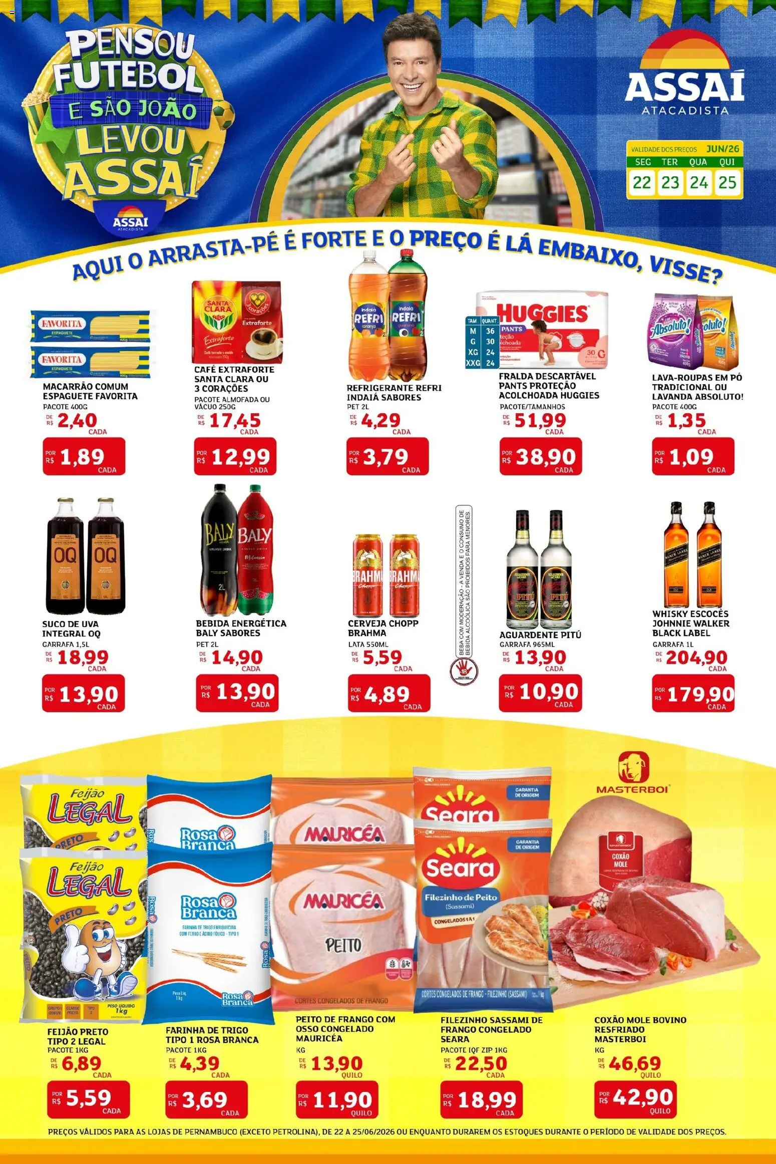 Pré-Visualização do folheto "Assaí Atacadista ofertas - PE" da loja Assaí Atacadista válido a partir de 22/06/2026