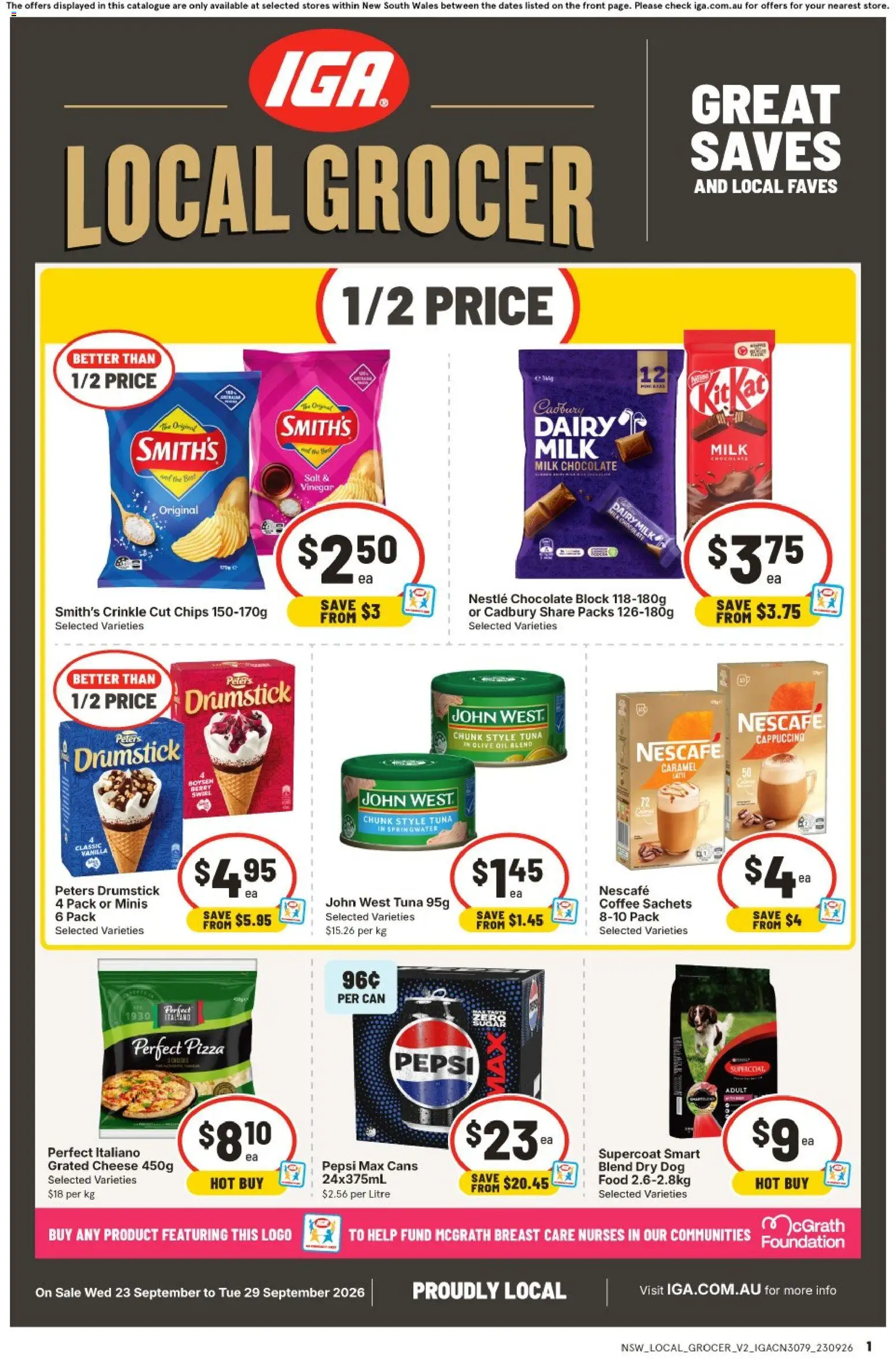 Preview of catalogue IGA Local Grocer Kambah from shop IGA valid 23/09/2026