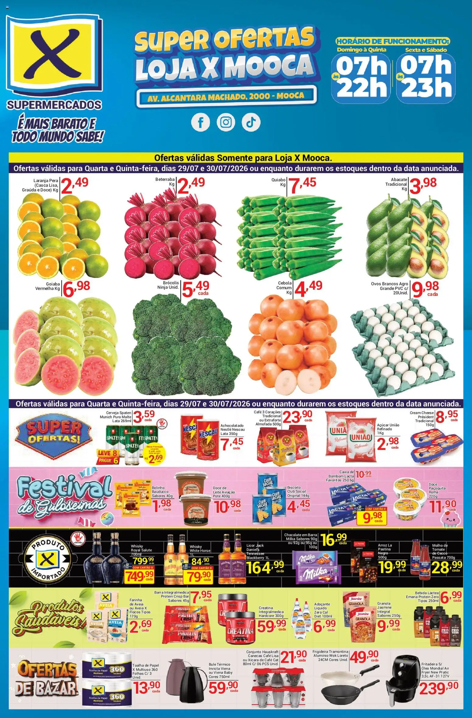 Pré-Visualização do folheto "X Supermercados - Ofertas da semana" da loja X Supermercados válido a partir de 29/07/2026