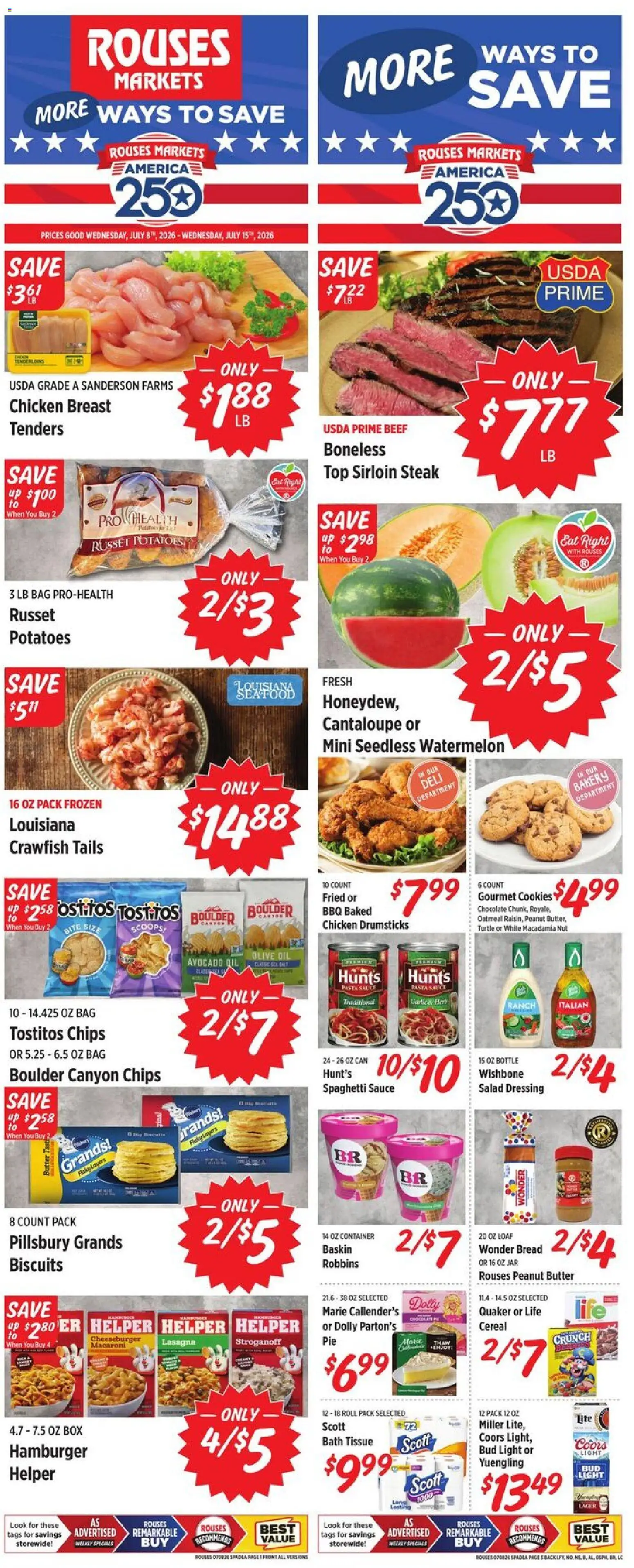 Rouses Weekly Ad from 07/08/2026 >> Flyer