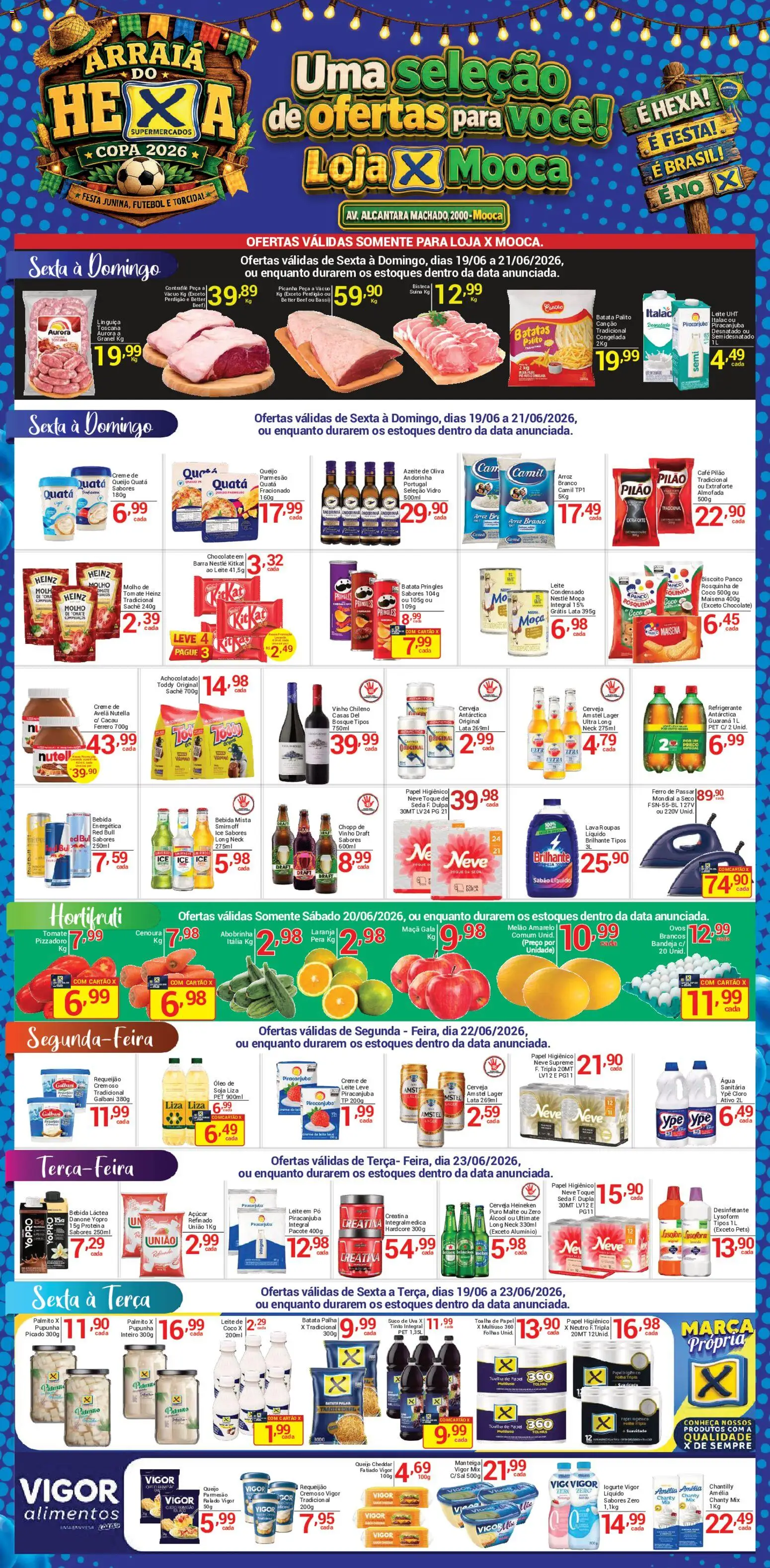 Pré-Visualização do folheto "X Supermercados - Ofertas da semana" da loja X Supermercados válido a partir de 19/06/2026