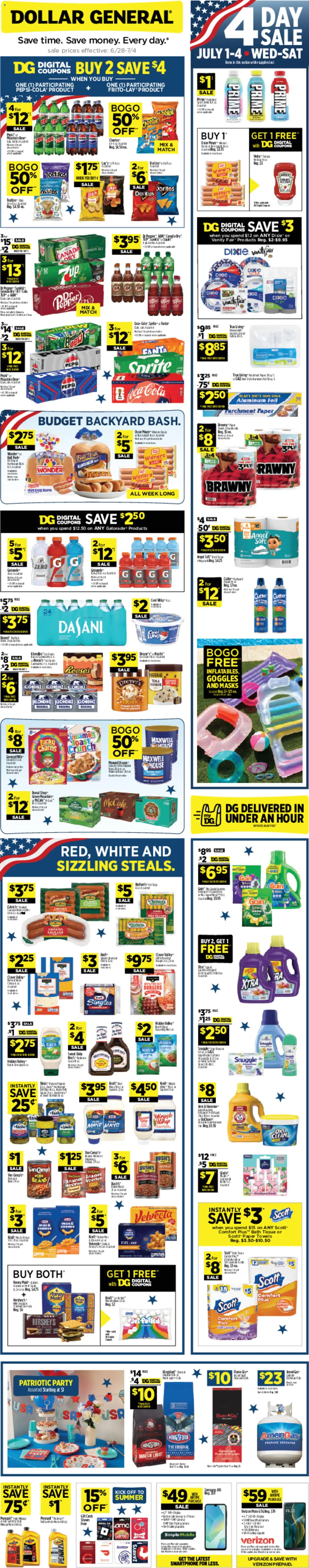 Ad Preview of Dollar General Dollar General Weekly Ad from 06/28/2026