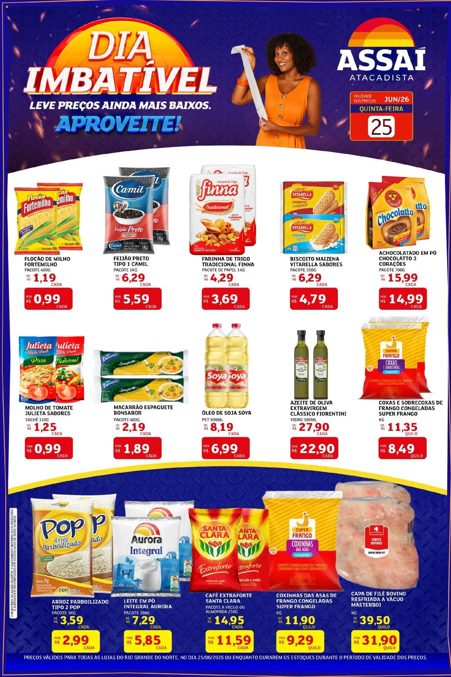 Pré-Visualização do folheto "Assaí Atacadista ofertas - RN" da loja Assaí Atacadista válido a partir de 25/06/2026