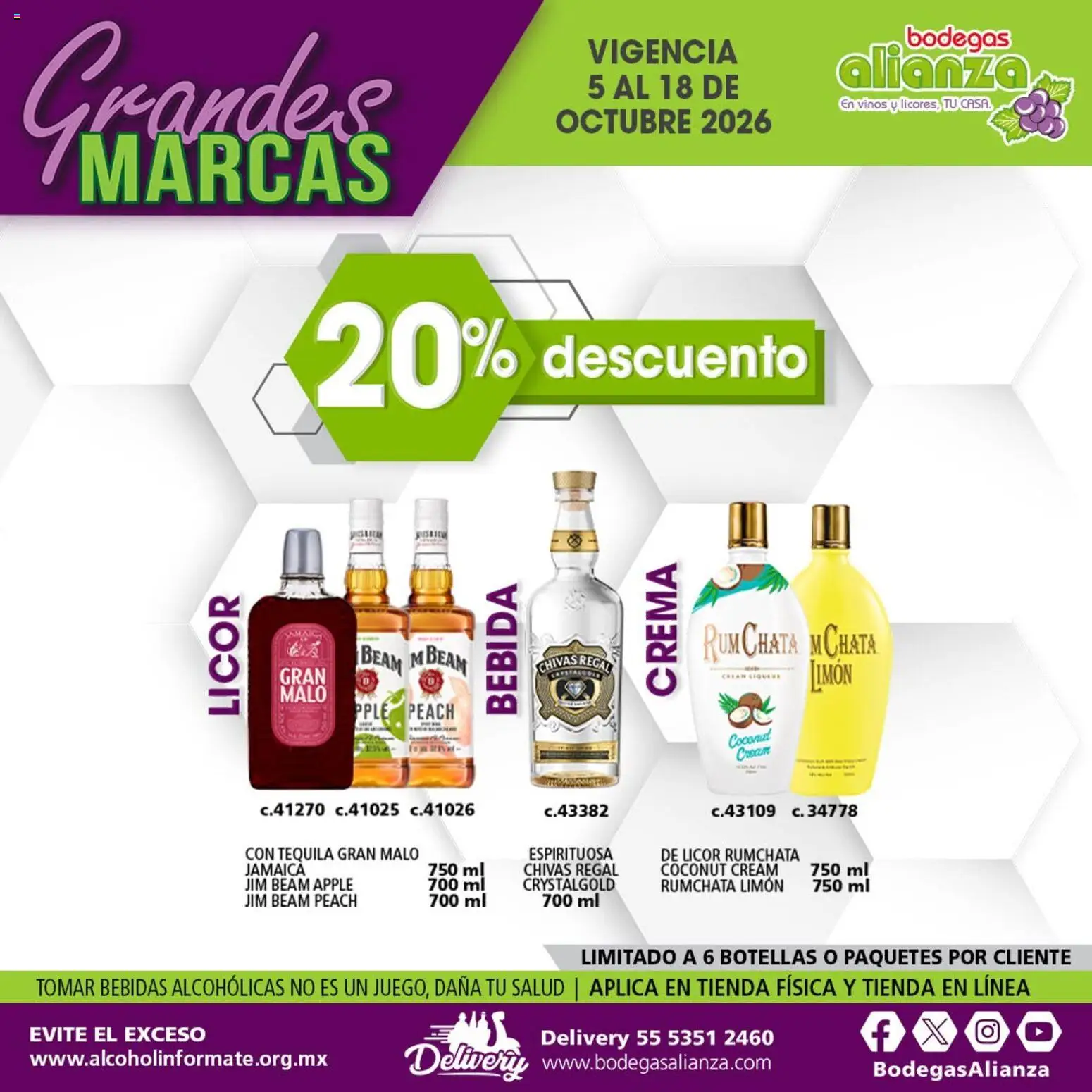 Vista previa las ofertas de la tienda Bodegas Alianza - Bodegas Alianza catálogo Grandes Marcas desde el 05/10/2026 