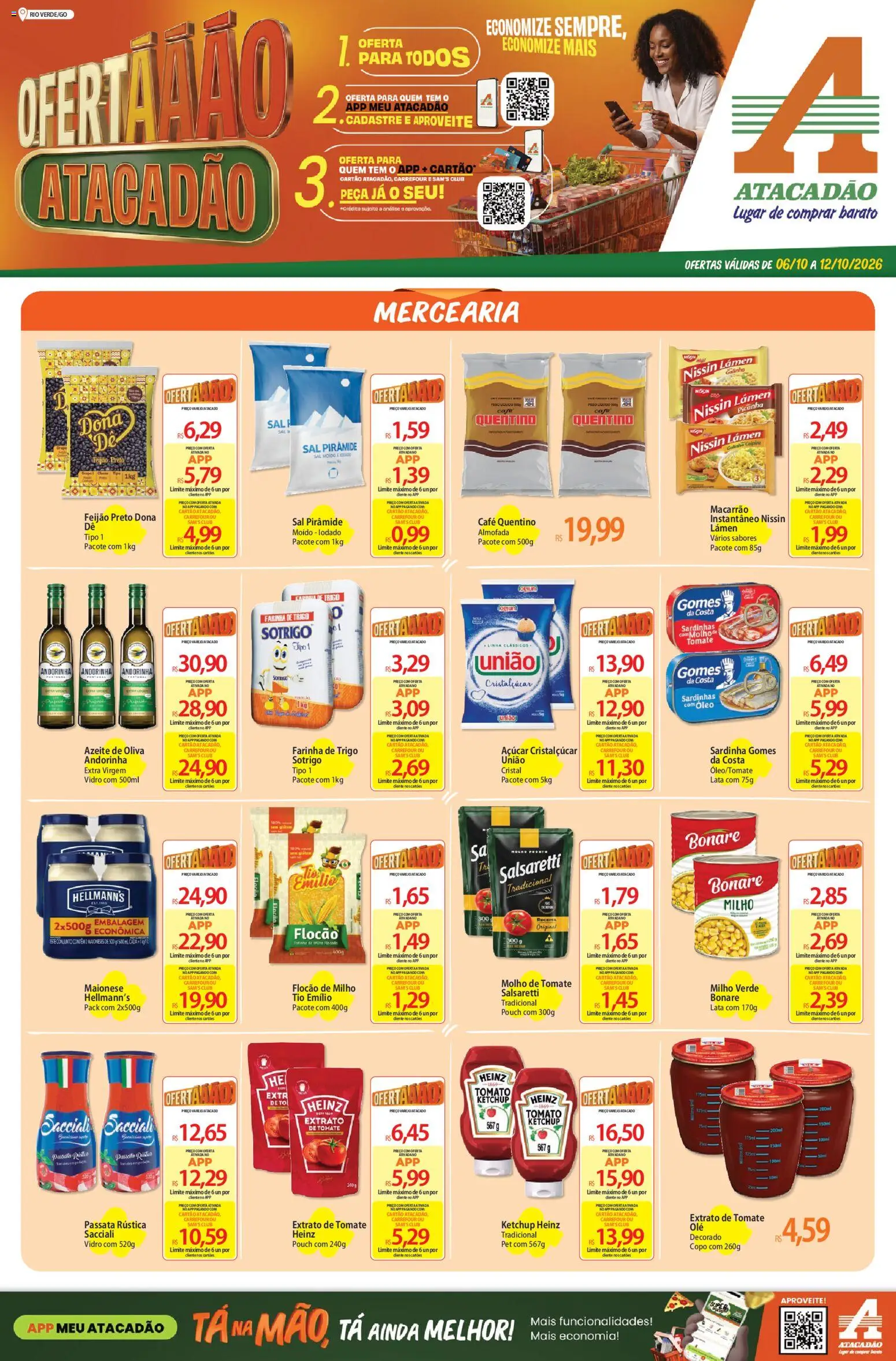Pré-Visualização do folheto "Atacadão ofertas - GO" da loja Atacadão válido a partir de 06/10/2026