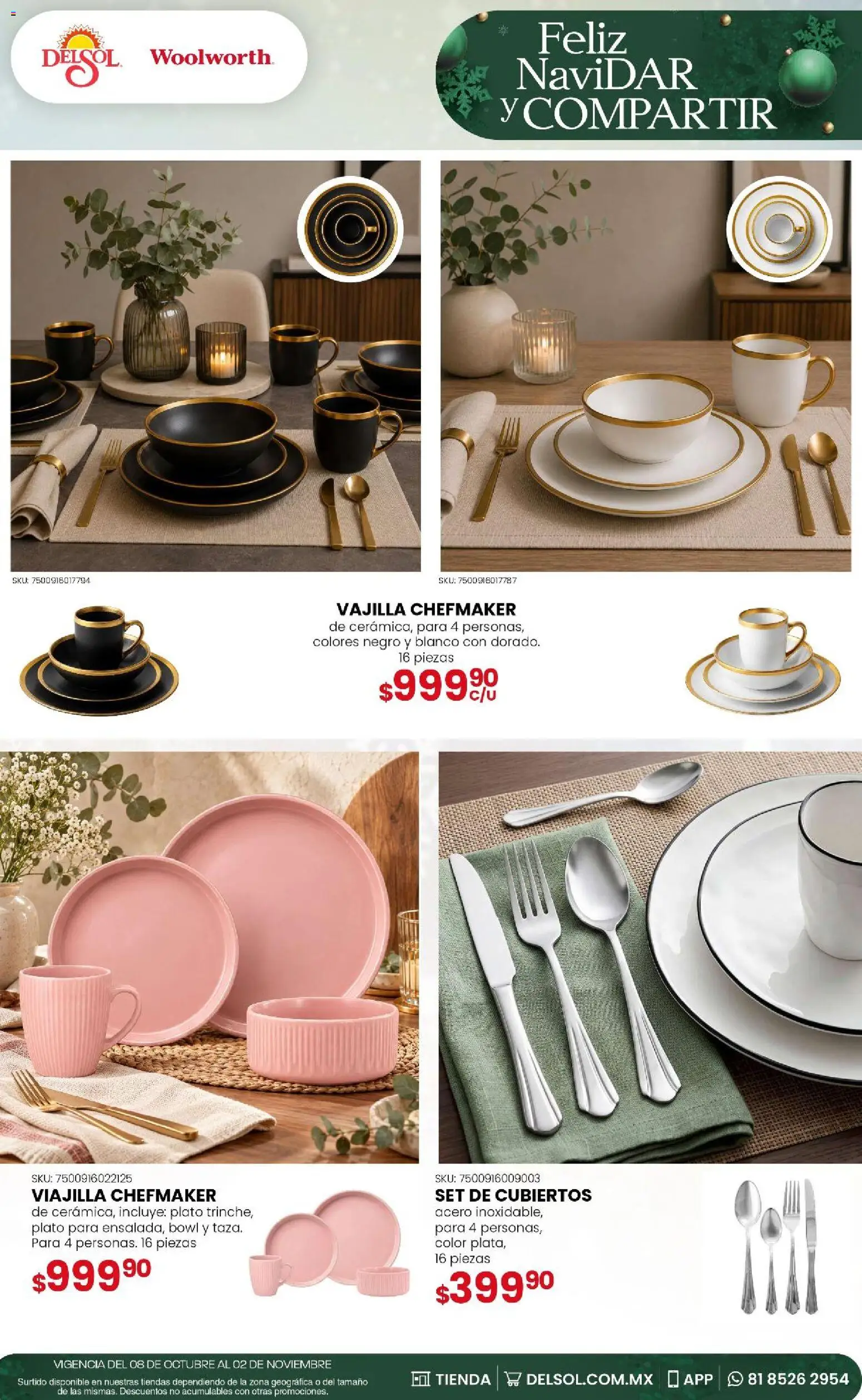 Vista previa las ofertas de la tienda Del Sol y Woolworth - Del Sol y Woolworth - Feliz NaviDar y Compartir desde el 08/10/2026 