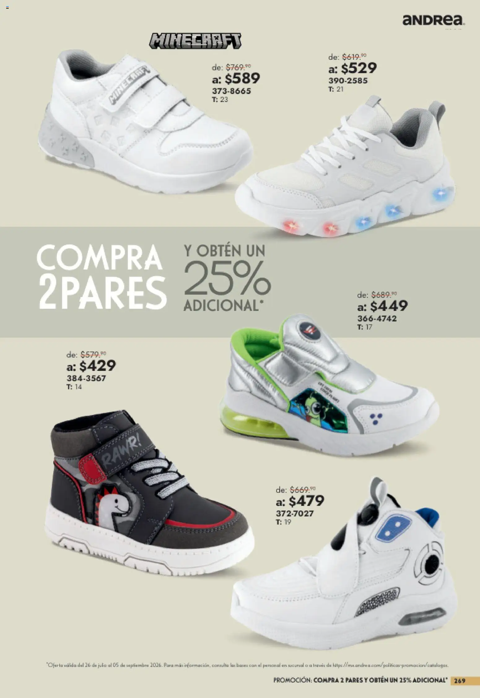 Vista previa las ofertas de la tienda Andrea - Andrea catálogo Outlet desde el 26/07/2026 