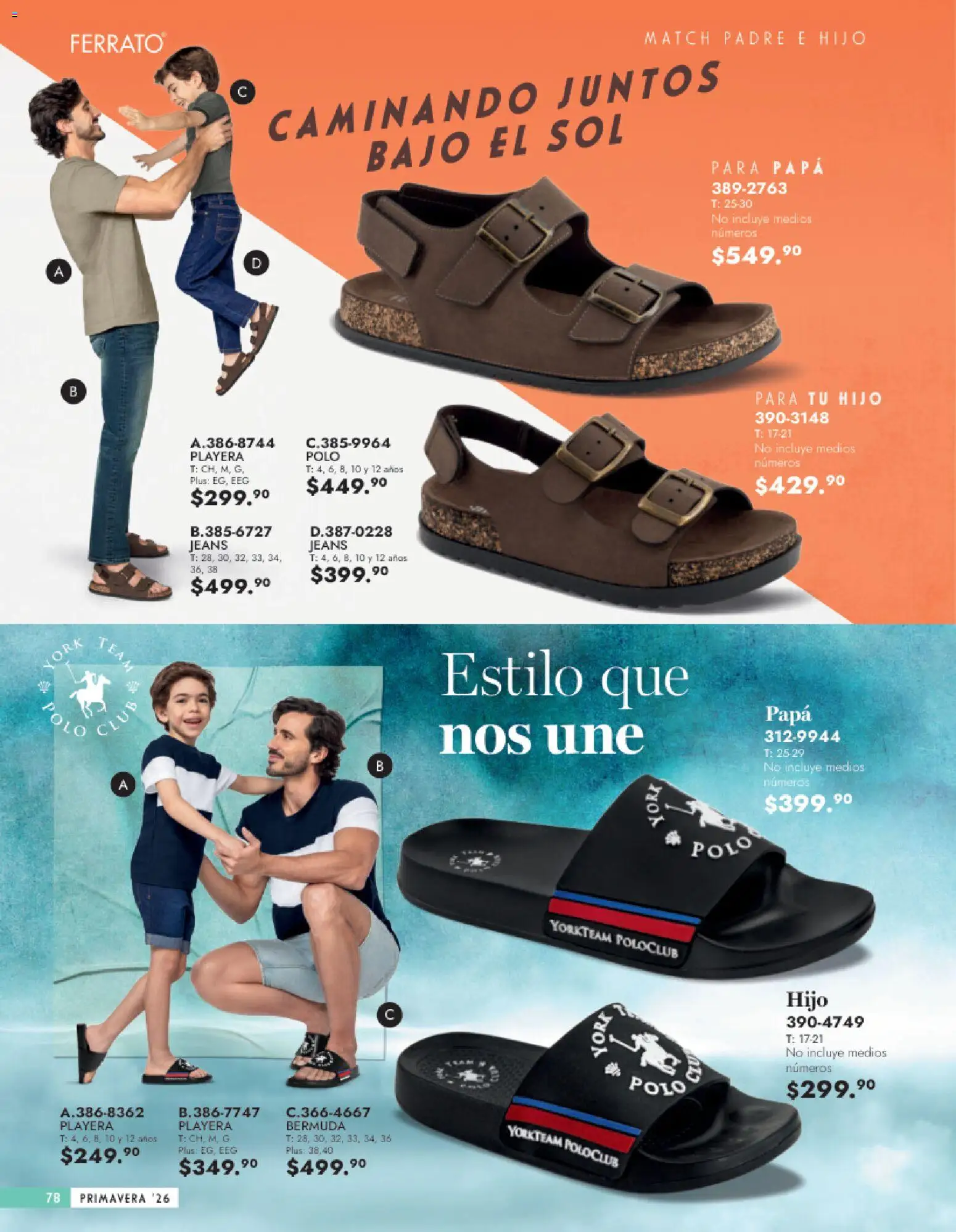 Vista previa las ofertas de la tienda Andrea - Catálogo Calzado Caballero desde el 25/01/2026 - Papa, Playera, Bermuda