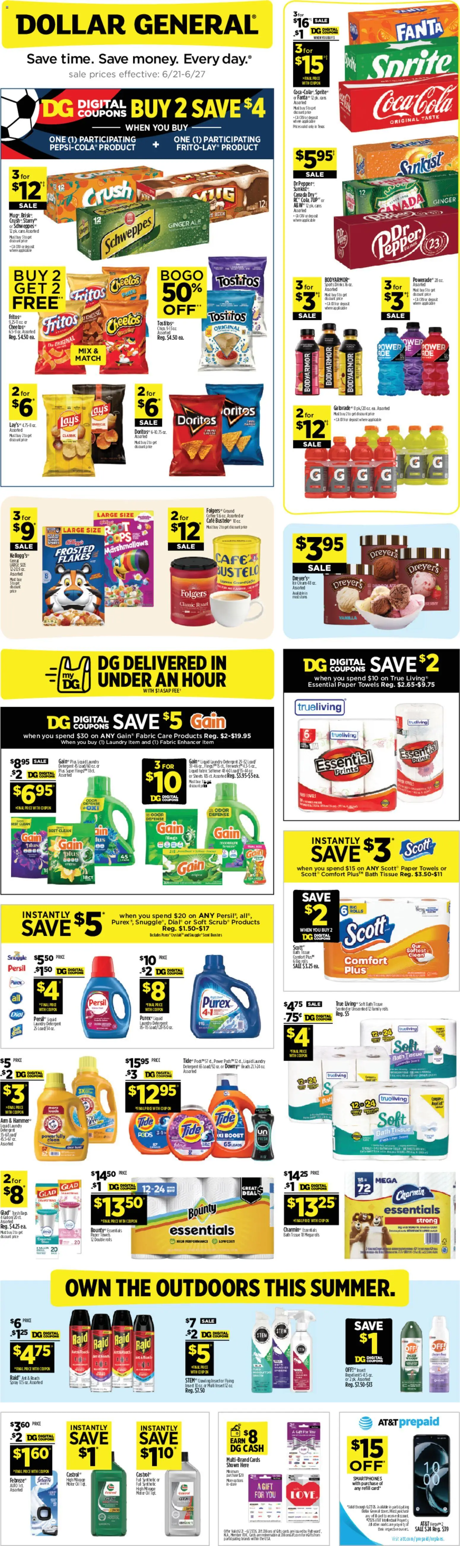 Ad Preview of Dollar General Dollar General Weekly Ad - TX from 06/21/2026
