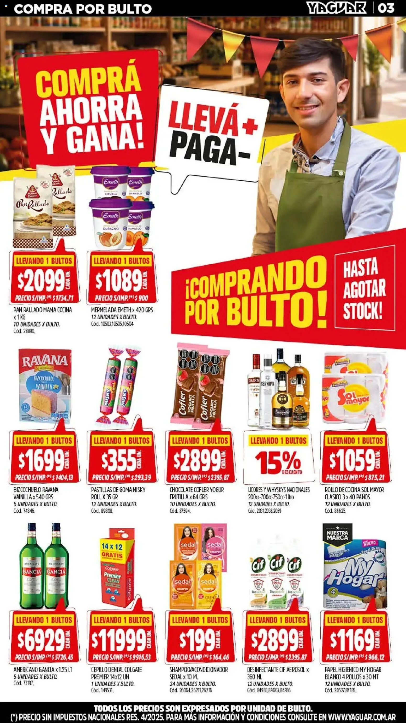 Vista previa del folleto de la tienda Yaguar válido desde el 28/09/2026 - Cocina, Chocolate, Frutilla, Durazno, Vainilla, Yogur, Mermelada, Desinfectante