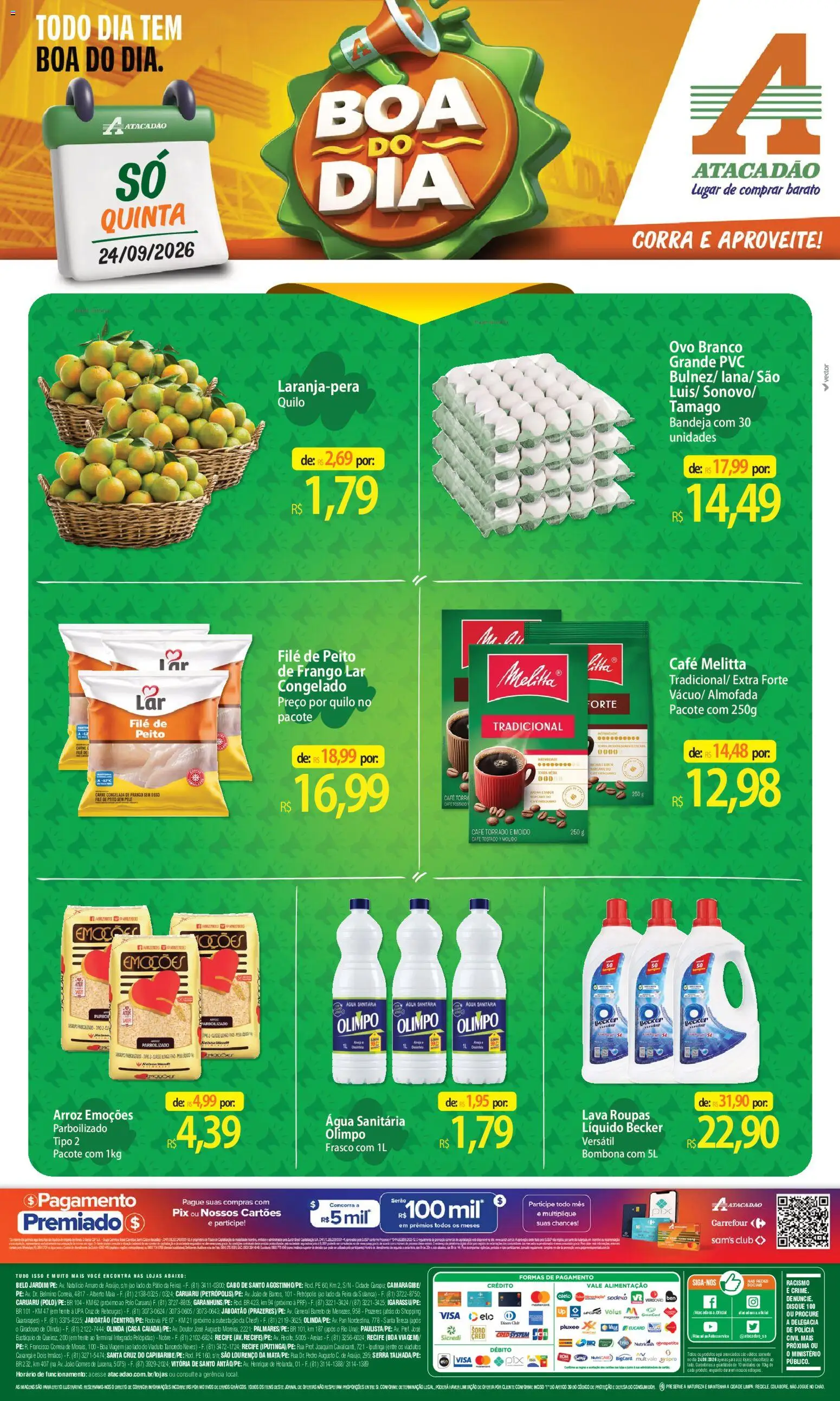 Pré-Visualização do folheto "Atacadão ofertas - PE" da loja Atacadão válido a partir de 24/09/2026