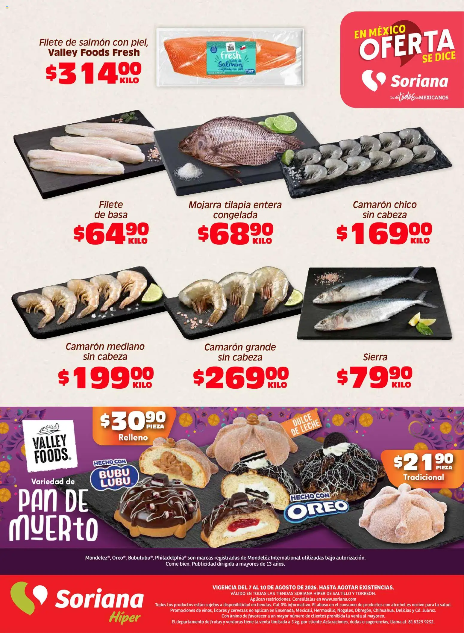 Vista previa las ofertas de la tienda Soriana - Soriana Fin de Semana Híper: Saltillo y Torreón desde el 07/08/2026 