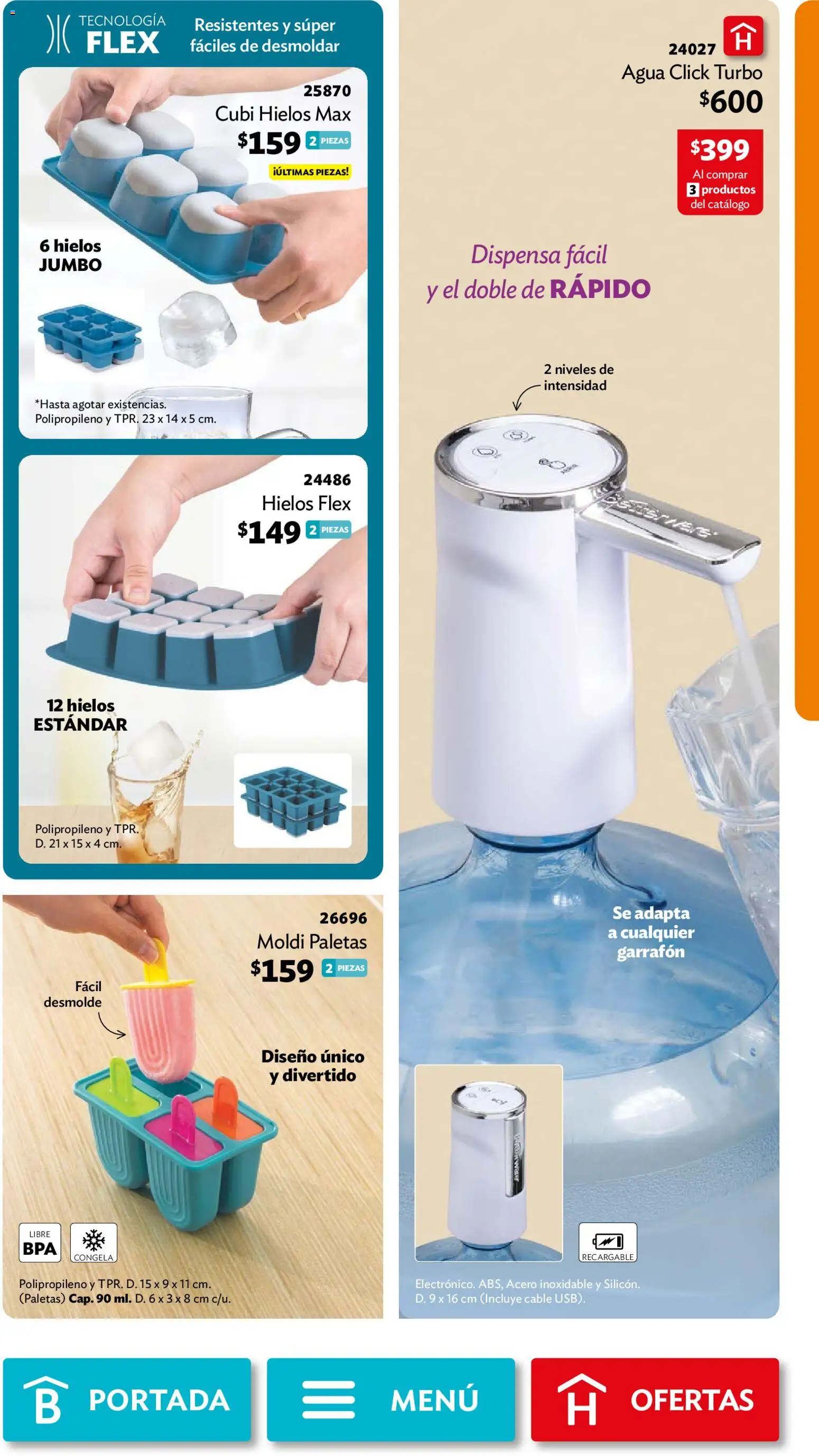 Vista previa las ofertas de la tienda Betterware - Betterware campaña 10 2026 desde el 28/09/2026 - Agua, Paletas, Cable