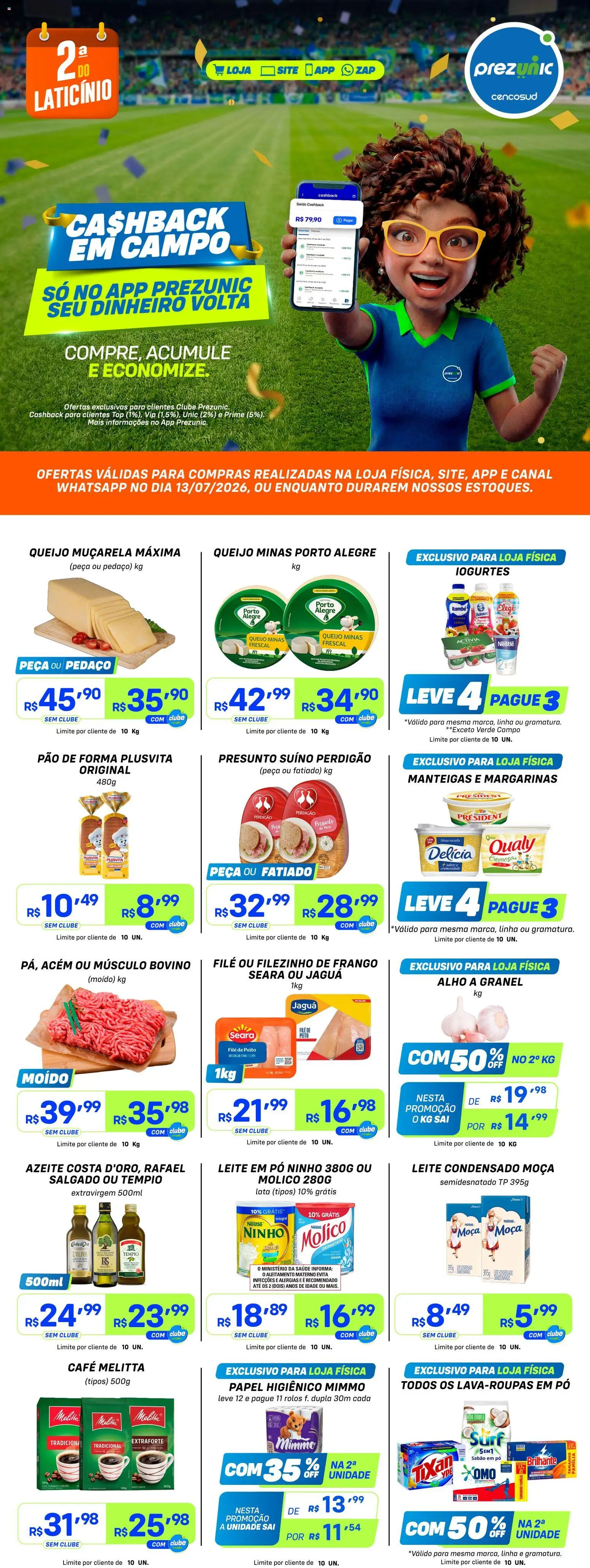 Pré-Visualização do folheto "Prezunic ofertas" da loja Prezunic válido a partir de 13/07/2026