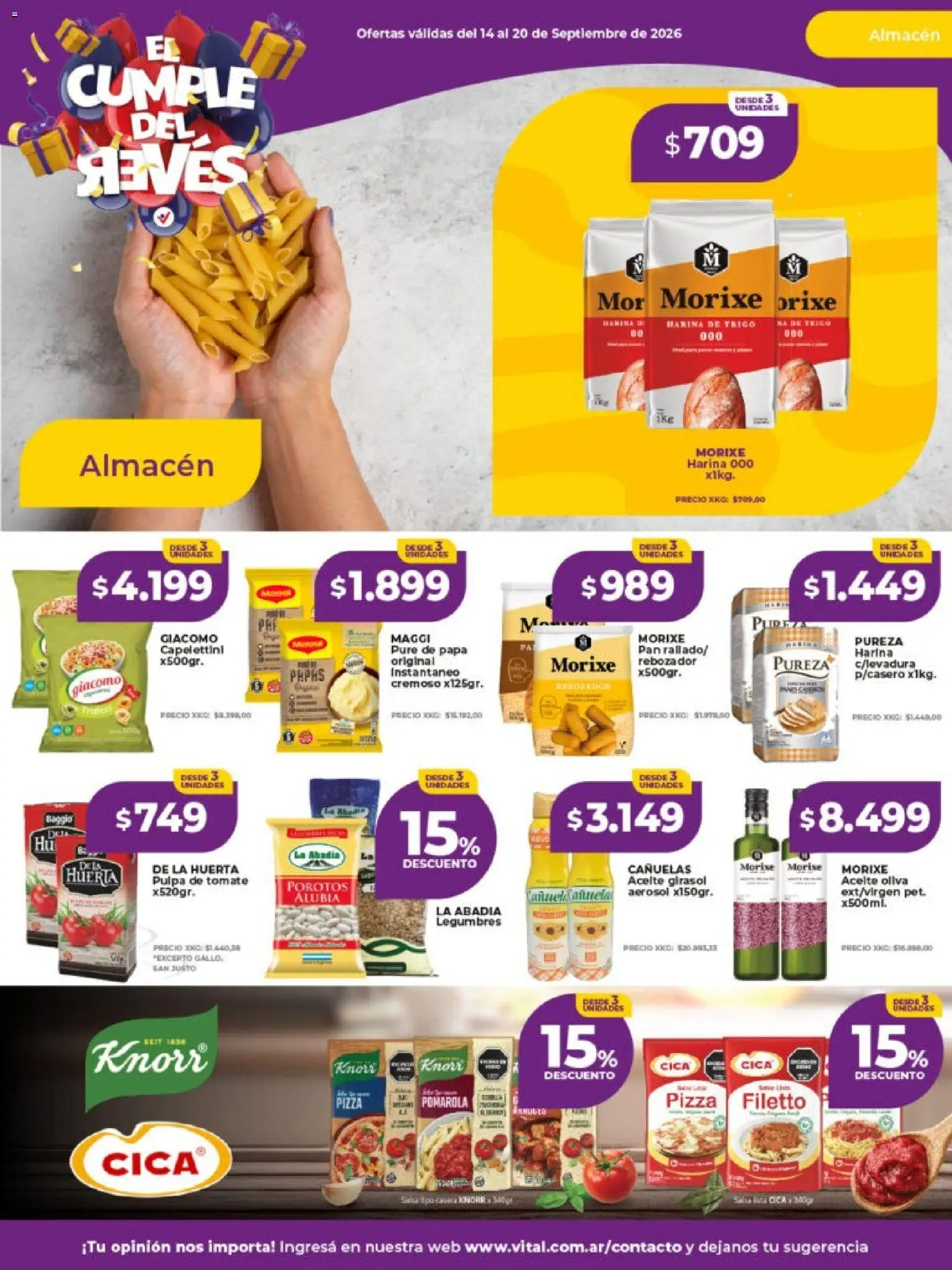 Vista previa del folleto de la tienda Vital válido desde el 14/09/2026 