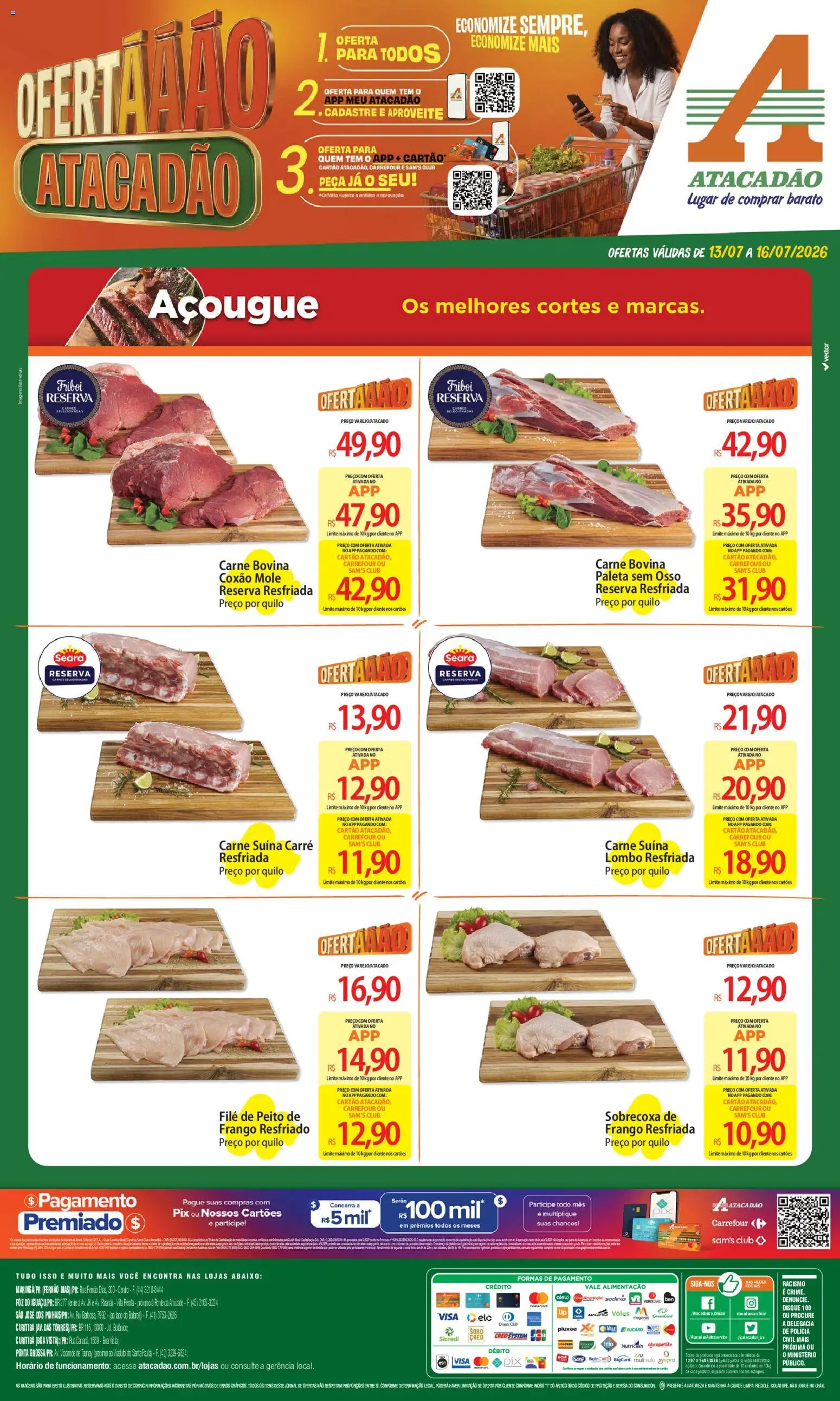 Pré-Visualização do folheto "Atacadão ofertas - PR" da loja Atacadão válido a partir de 13/07/2026