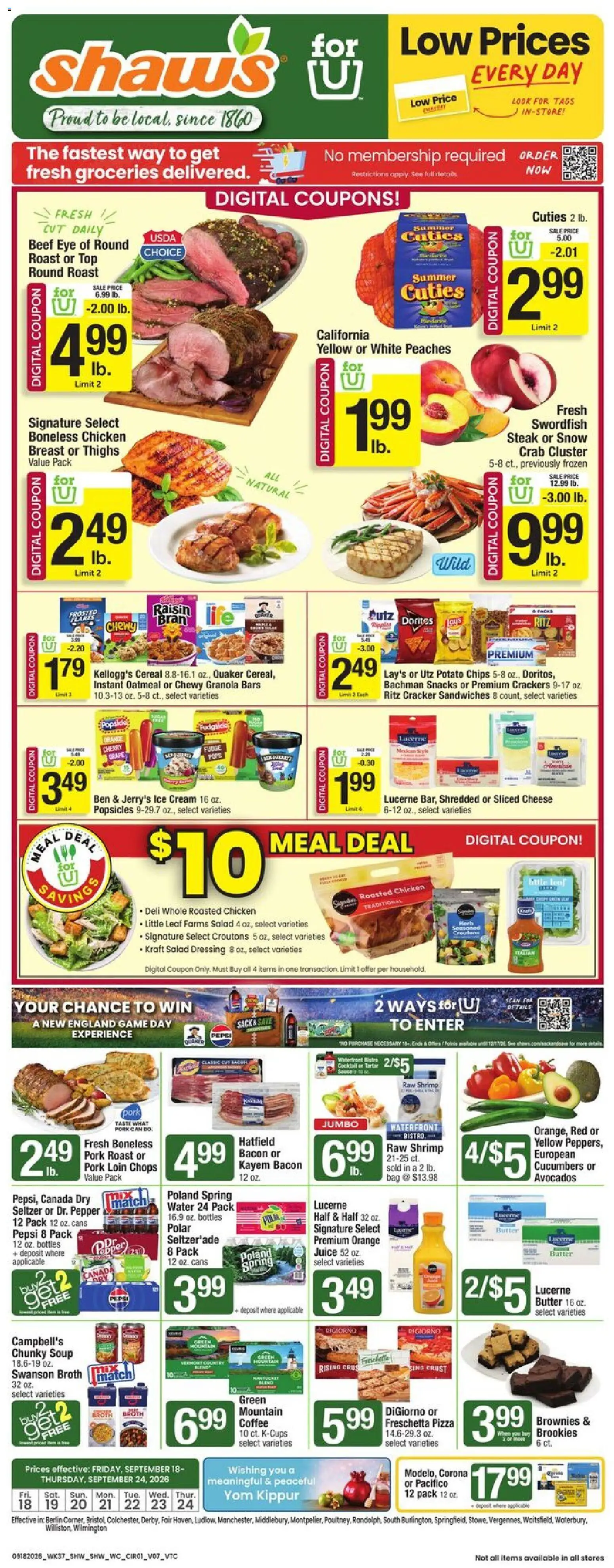 Ad Preview of Shaw's Shaw's Weekly Ad from 09/18/2026