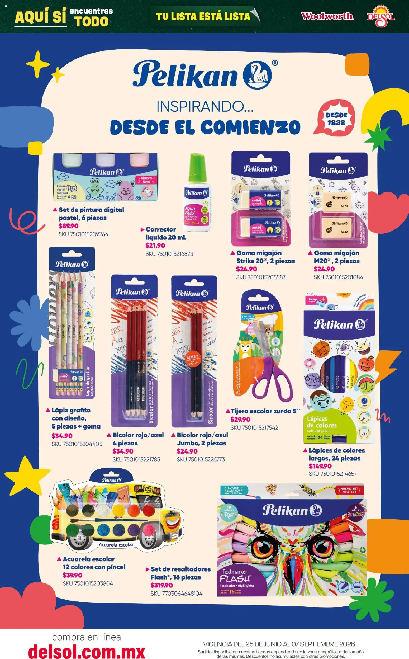 Vista previa las ofertas de la tienda Del Sol y Woolworth - Del Sol y Woolworth catálogo Back To School desde el 25/06/2026 