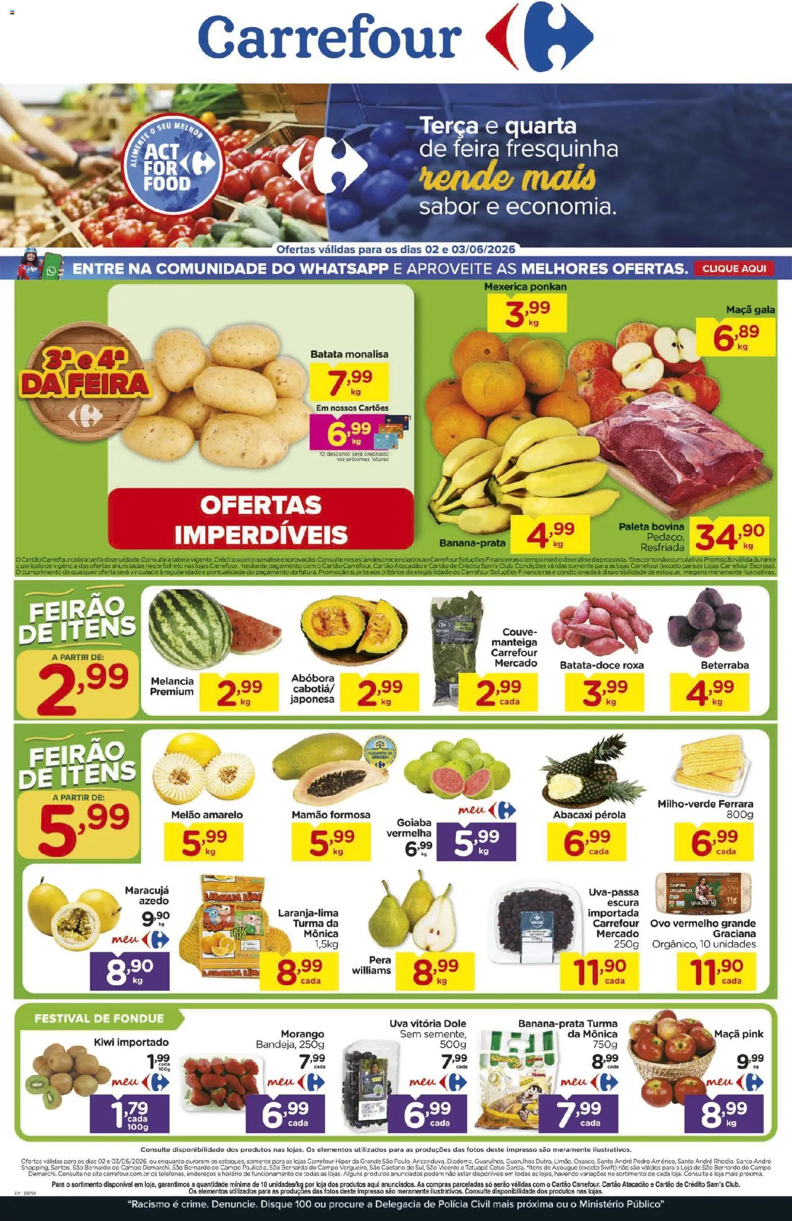 Pré-Visualização do folheto "Carrefour ofertas Feira" da loja Carrefour válido a partir de 02/06/2026