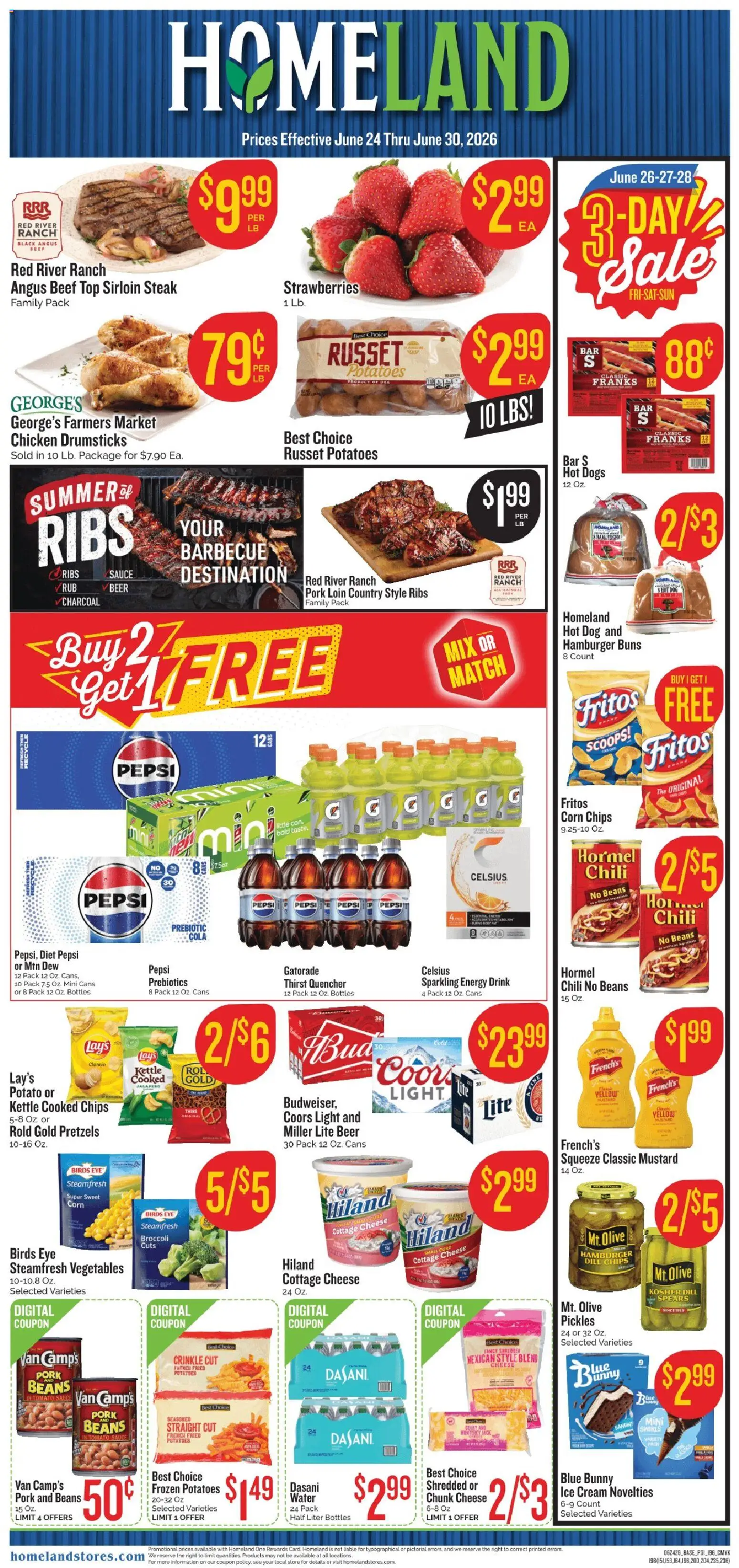 Ad Preview of Homeland Homeland Weekly Ad from 06/24/2026