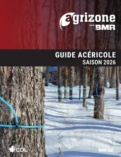 Preview of leaflet Agrizone Guide Acéricole from shop BMR is valid from Jan 01, 2026