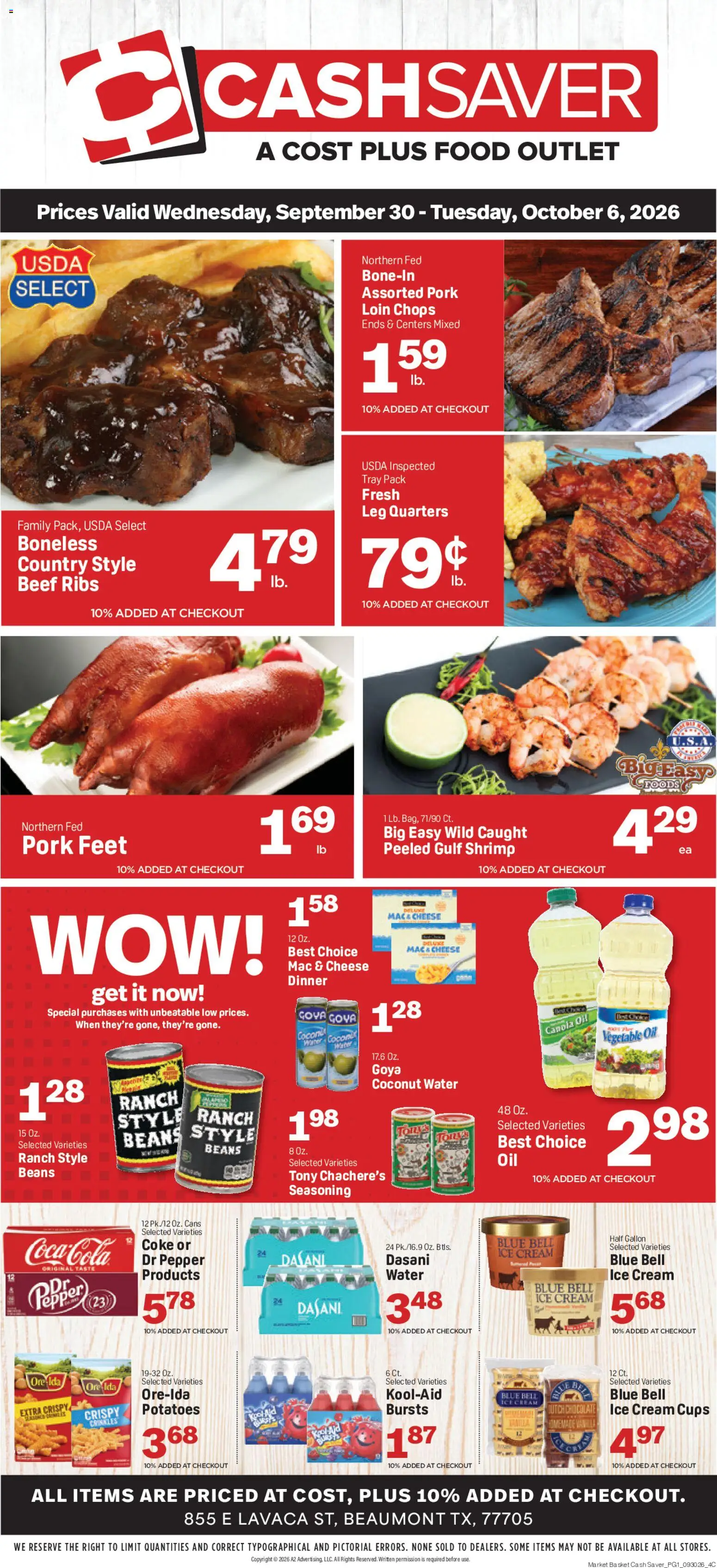 Ad Preview of Market Basket Market Basket Cash Saver Weekly Ad from 09/30/2026