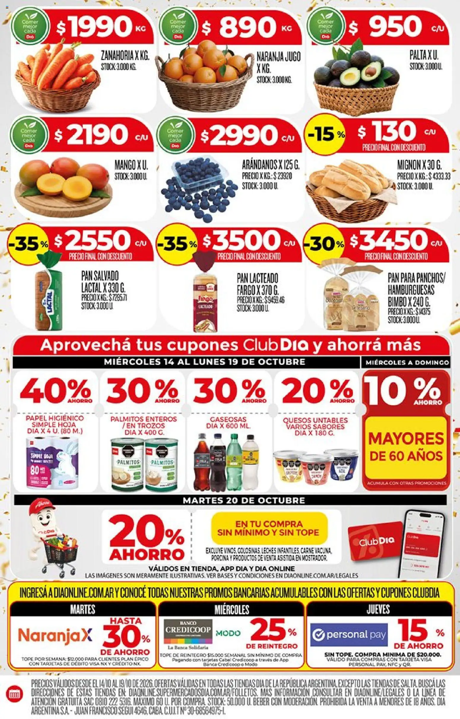 Vista previa del folleto de la tienda Dia válido desde el 14/10/2026 
