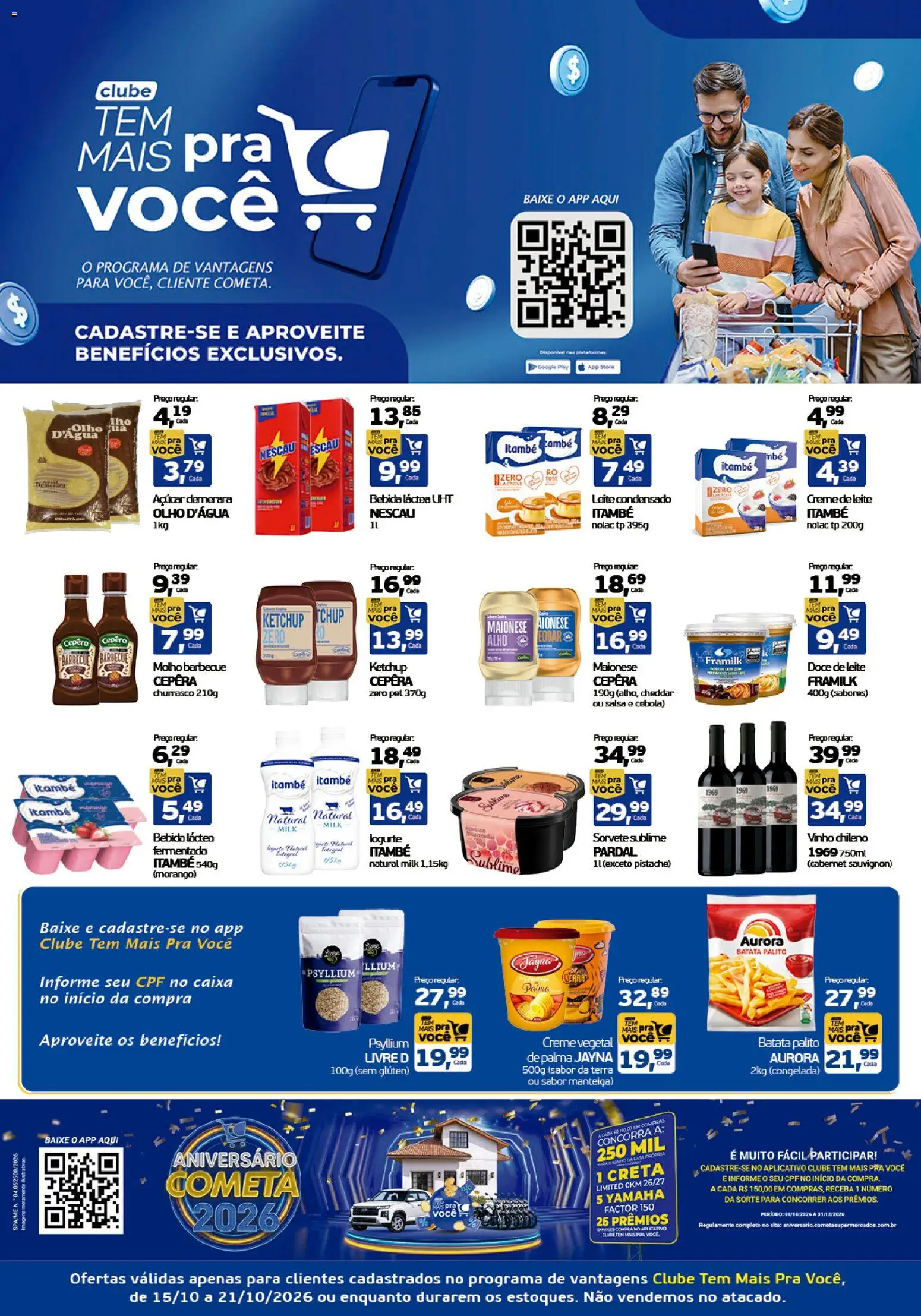 Pré-Visualização do folheto "Cometa Supermercados ofertas Clube Tem Mais Pra Você" da loja Cometa Supermercados válido a partir de 15/10/2026