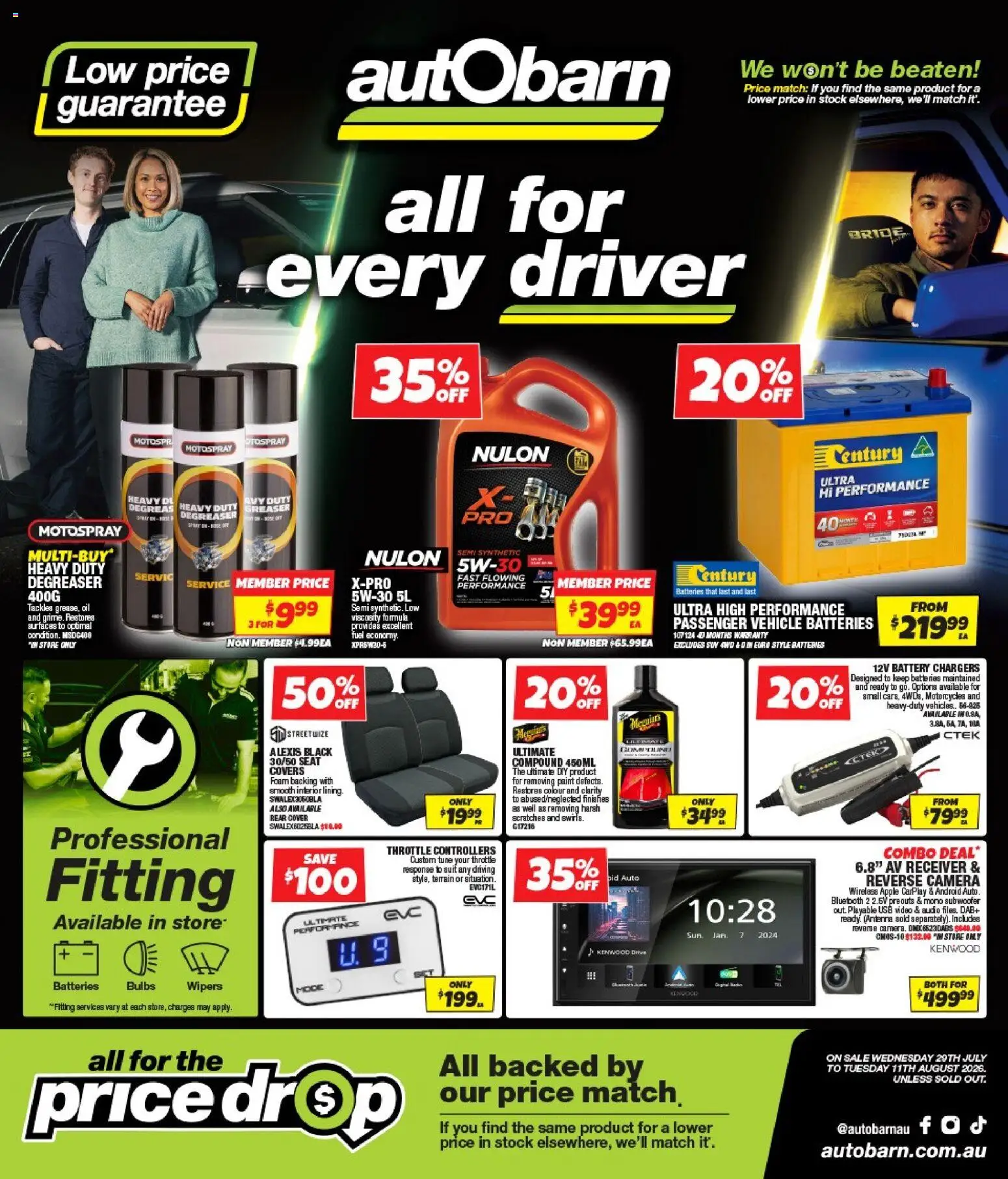 Preview of catalogue Autobarn catalogue from shop Autobarn valid 29/07/2026 - Battery, Suit, Batteries, Camera, Audio, Usb, Foam, Video
